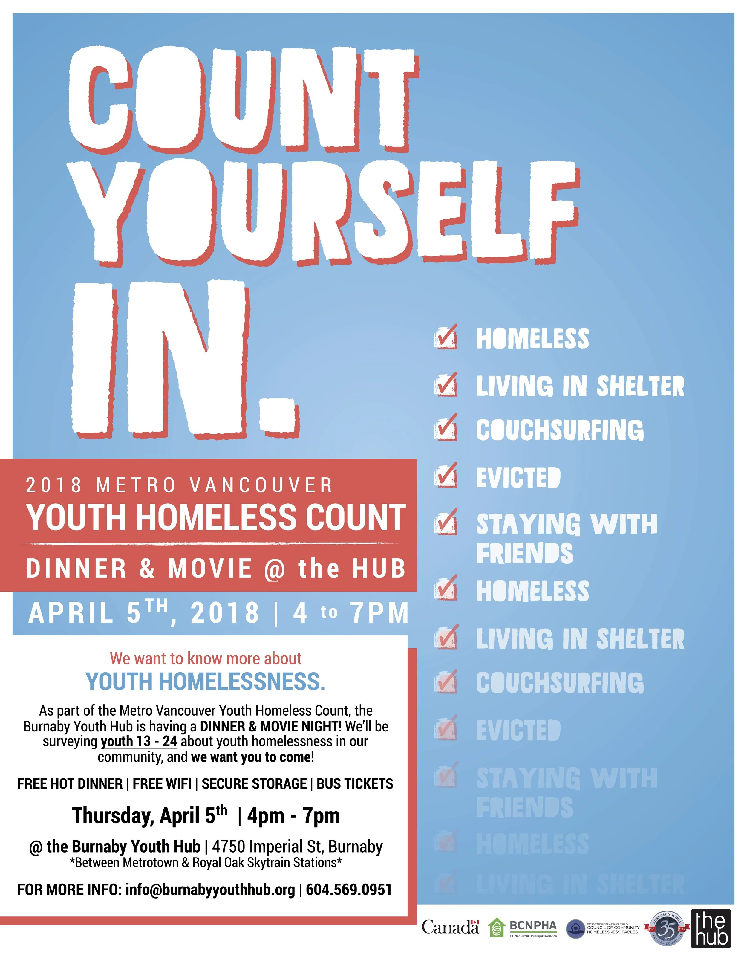 Burnaby Youth Hub - Youth Homeless Count Dinner Poster.jpg