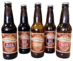 Root Beer, Birch Beer, BLACK Cherry, Orange Cream, Vanilla Cream, Grape and SARSAPARILLA.