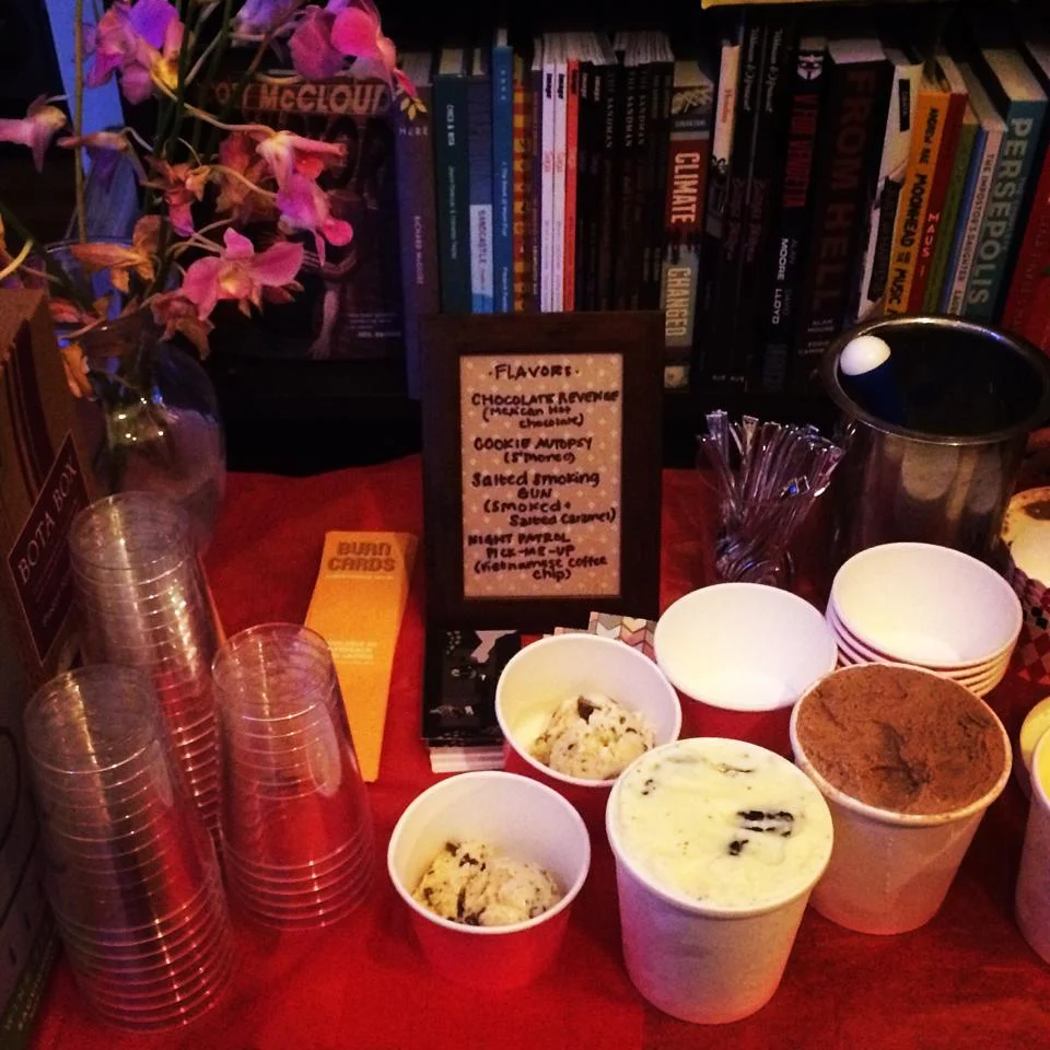 Delicious crime-themed homemade Ice cream from Scoopsies