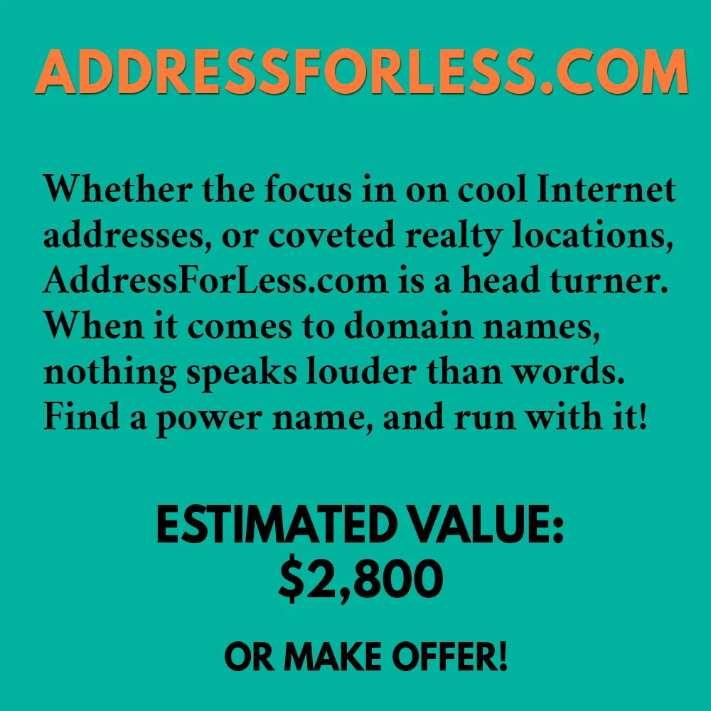 ADDRESSFORLESS.COM
