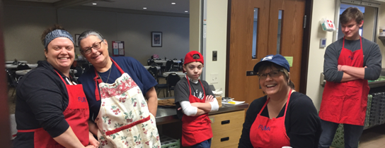 Serving a Community Fellowship Meal on the 3rd Saturday of each month!