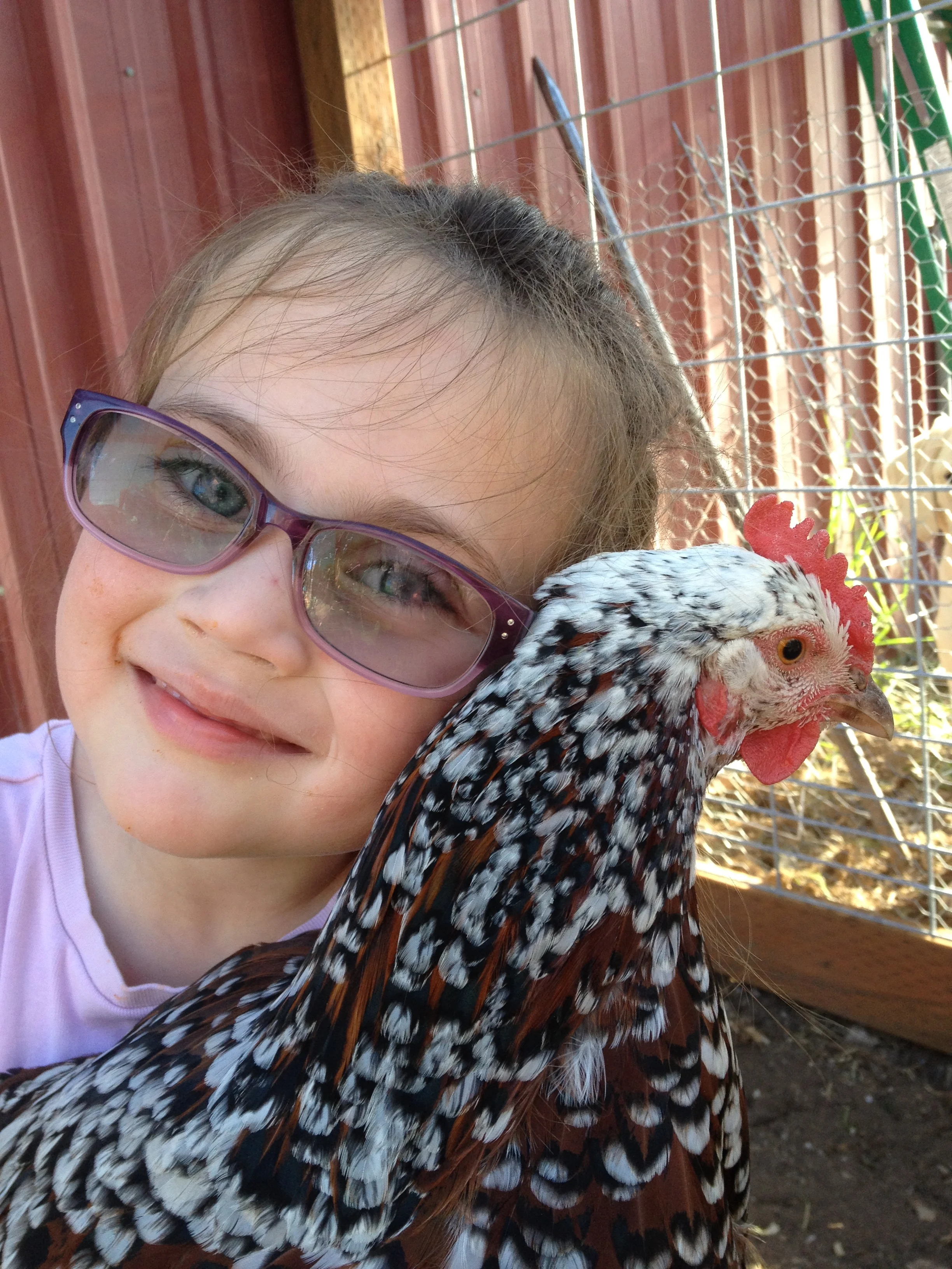 Eleanor and Pepper the hen. 