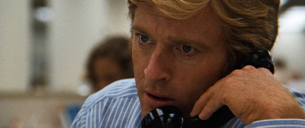 Robert Redford in All The President's Men (1976).