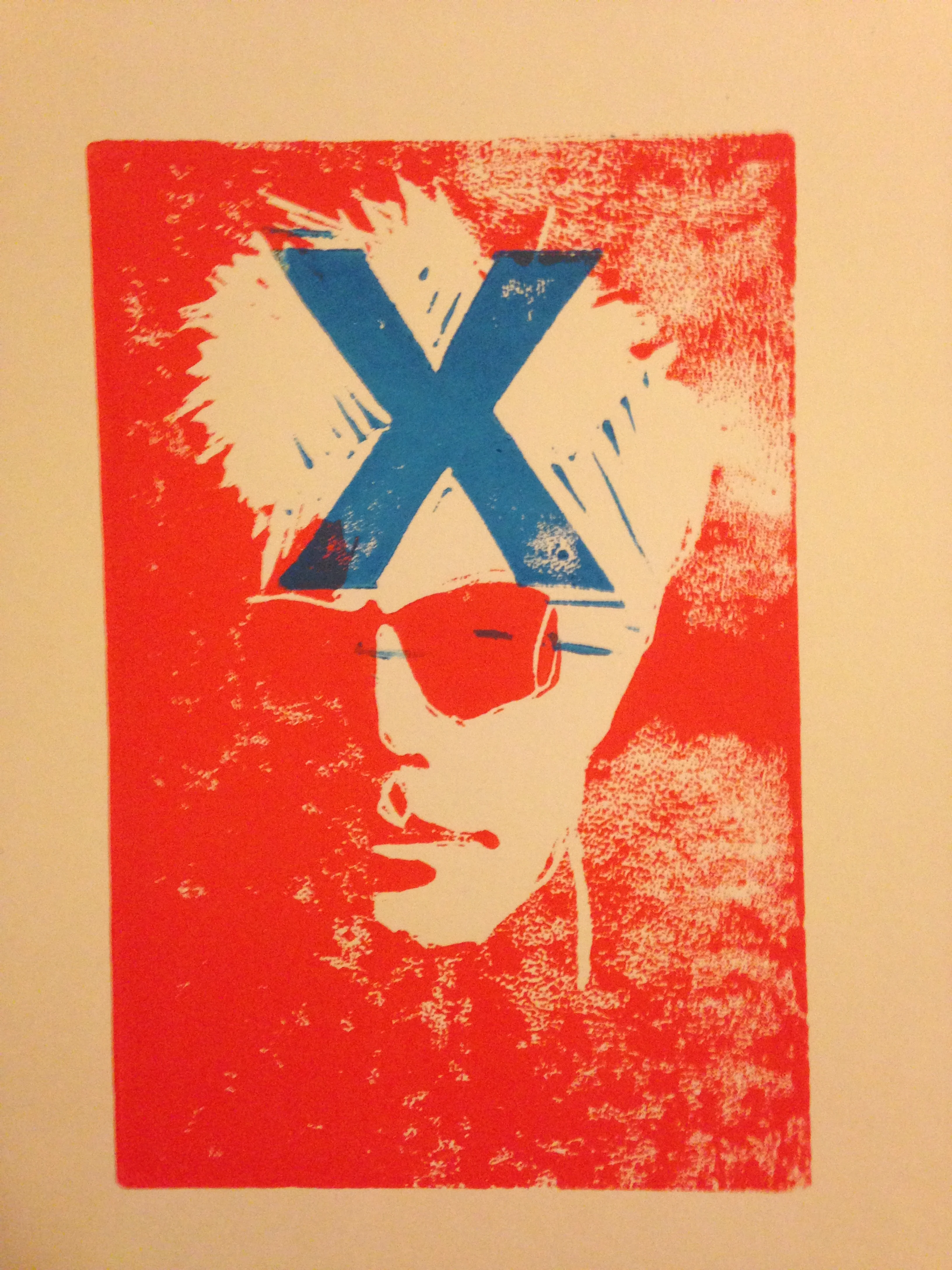 X / BLOCK PRINT