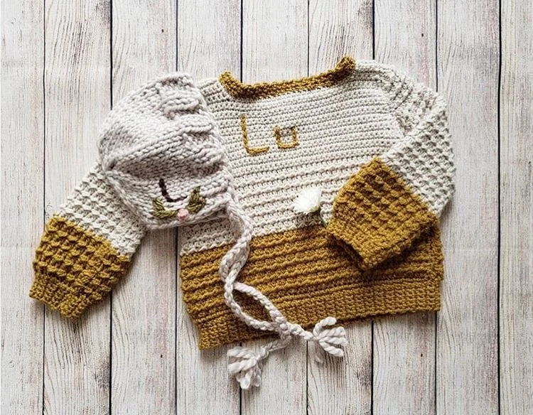 monogrammed baby sweater