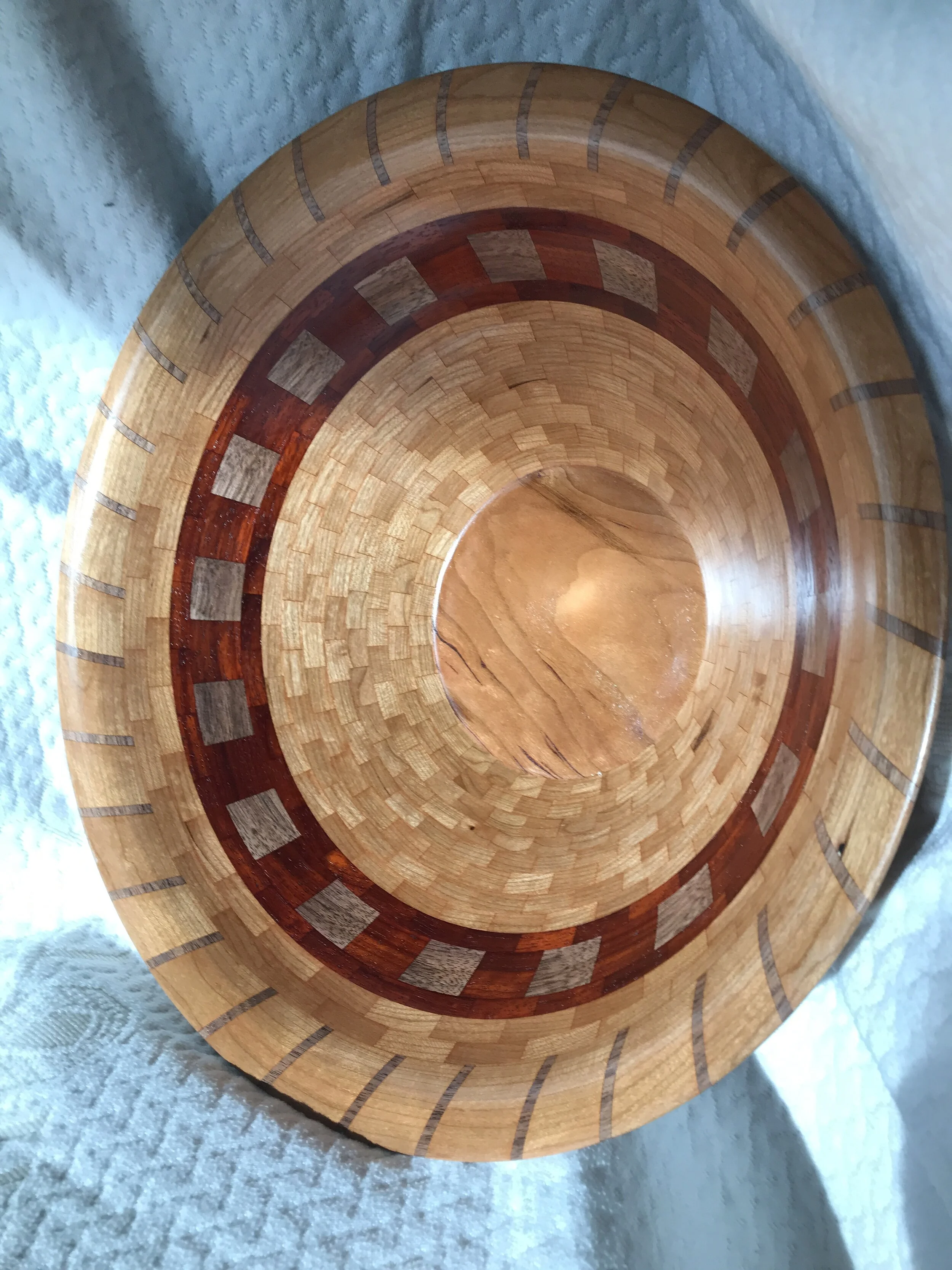 2191 cherry with walnut and padauk top ring walnut spiral