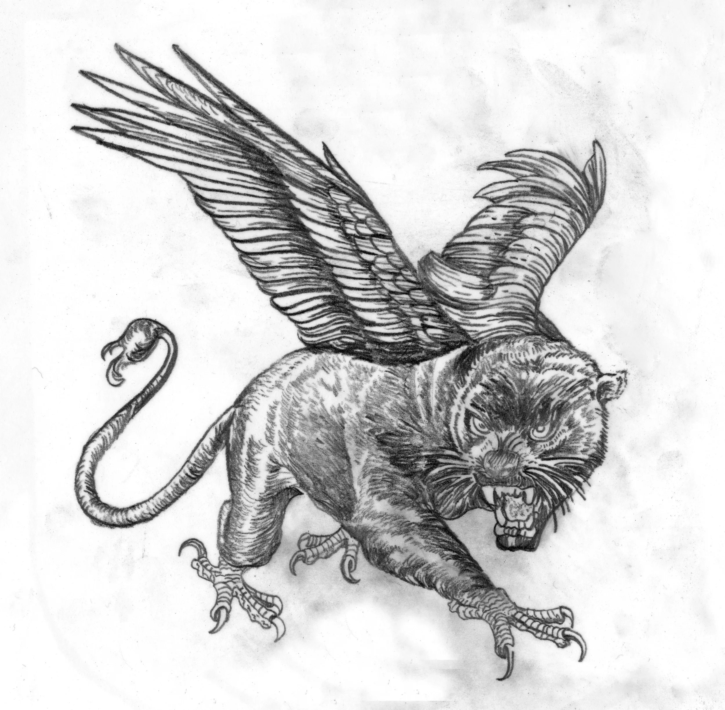  original pencil drawing converted to line art 