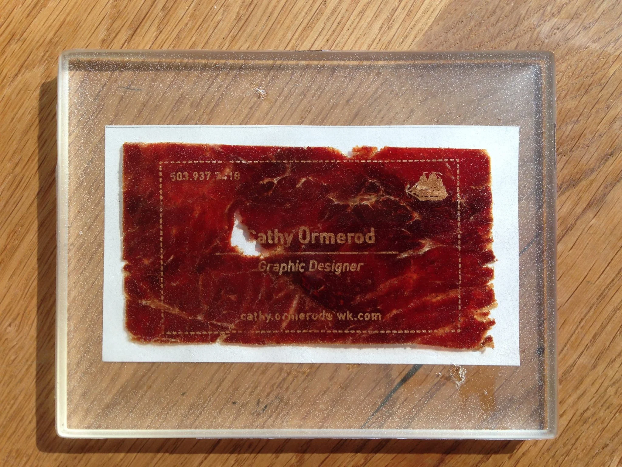  yes, it's an official Old Spice meat card! 