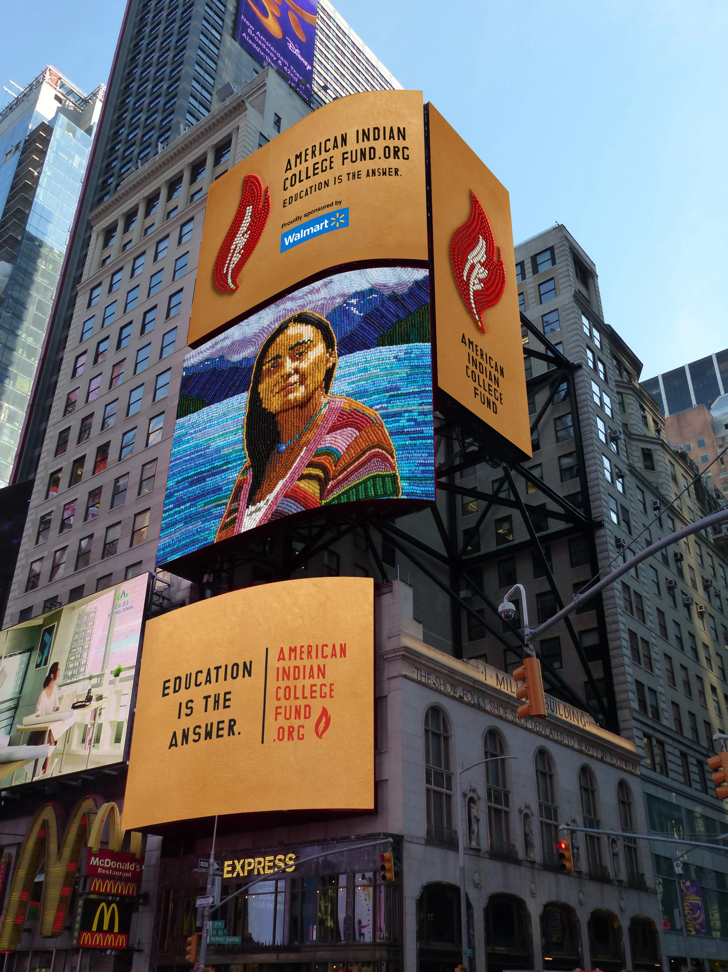  mock up of digital billboard that ran in TImes Square 