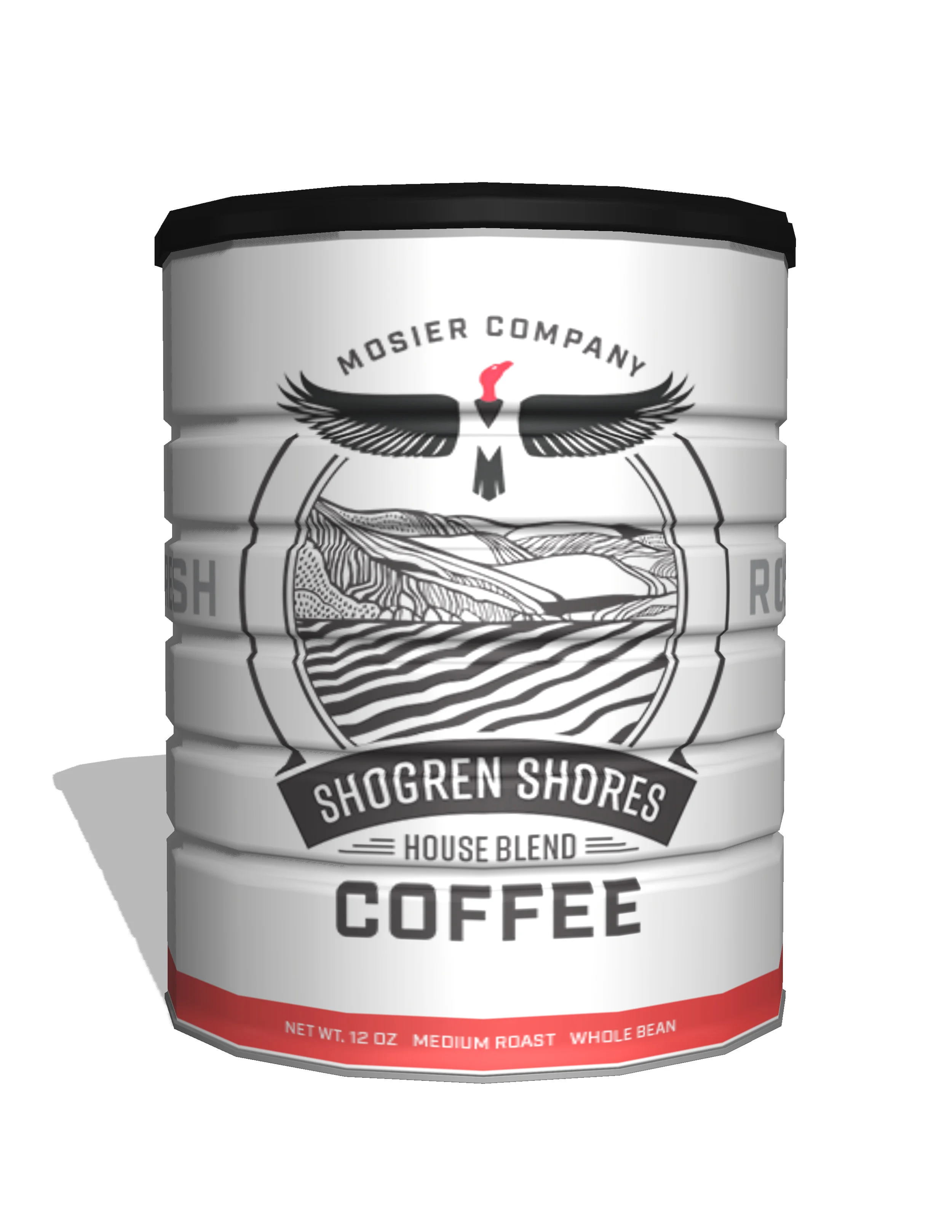  tin coffee can design - 3D render 