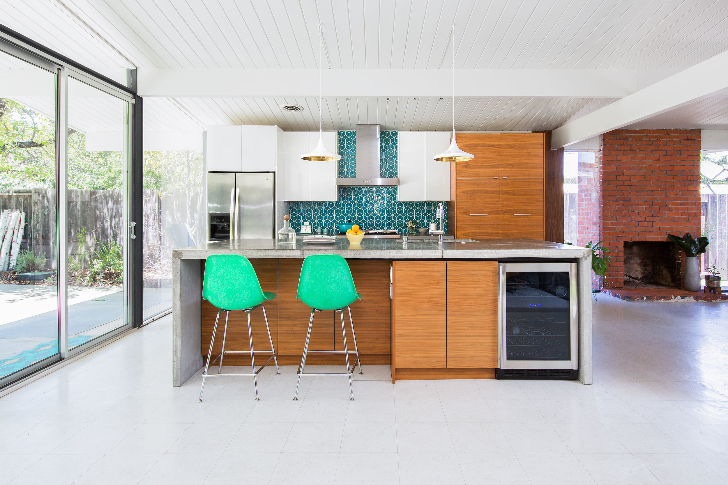 mid century modern kitchen photography