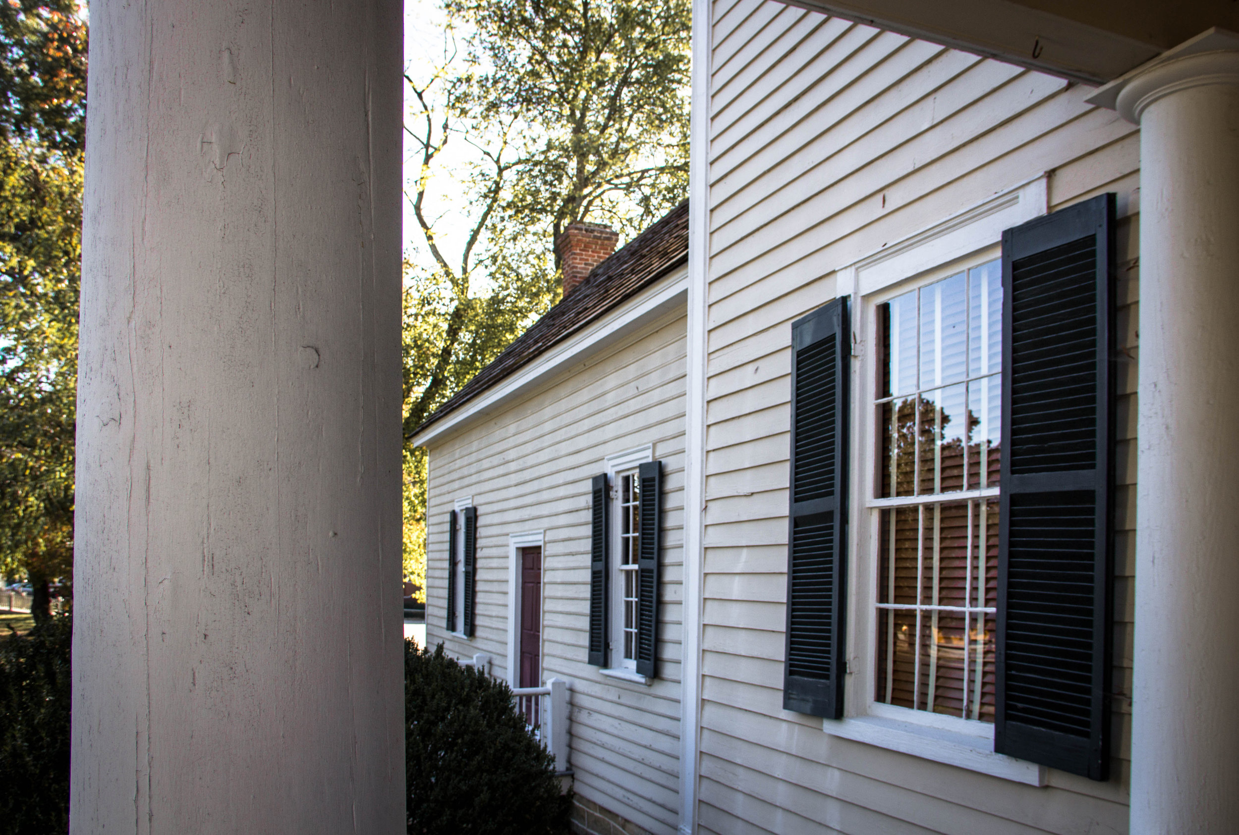 Column detail, facing college.