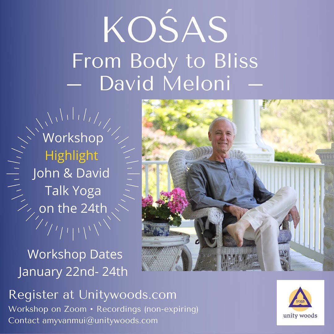 NOT TO BE MISSED workshop highlight: John Schumacher and David Meloni will be in dialogue about Iyengar Yoga and practice for part of the Sunday Asana session. 

John Schumacher &amp; Unity Woods Yoga is hosting David Meloni, who has been awarded the