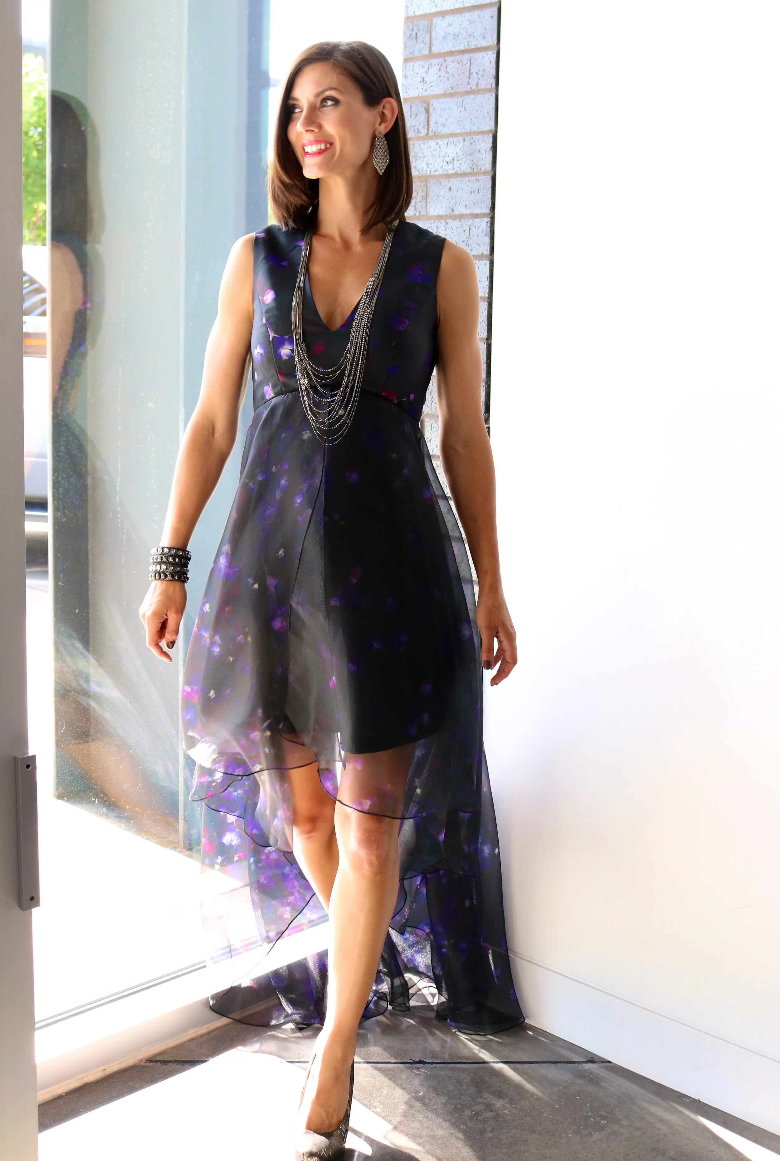 Nha Khanh Sadie V Neck Hi Low Gown Available In Store Only 