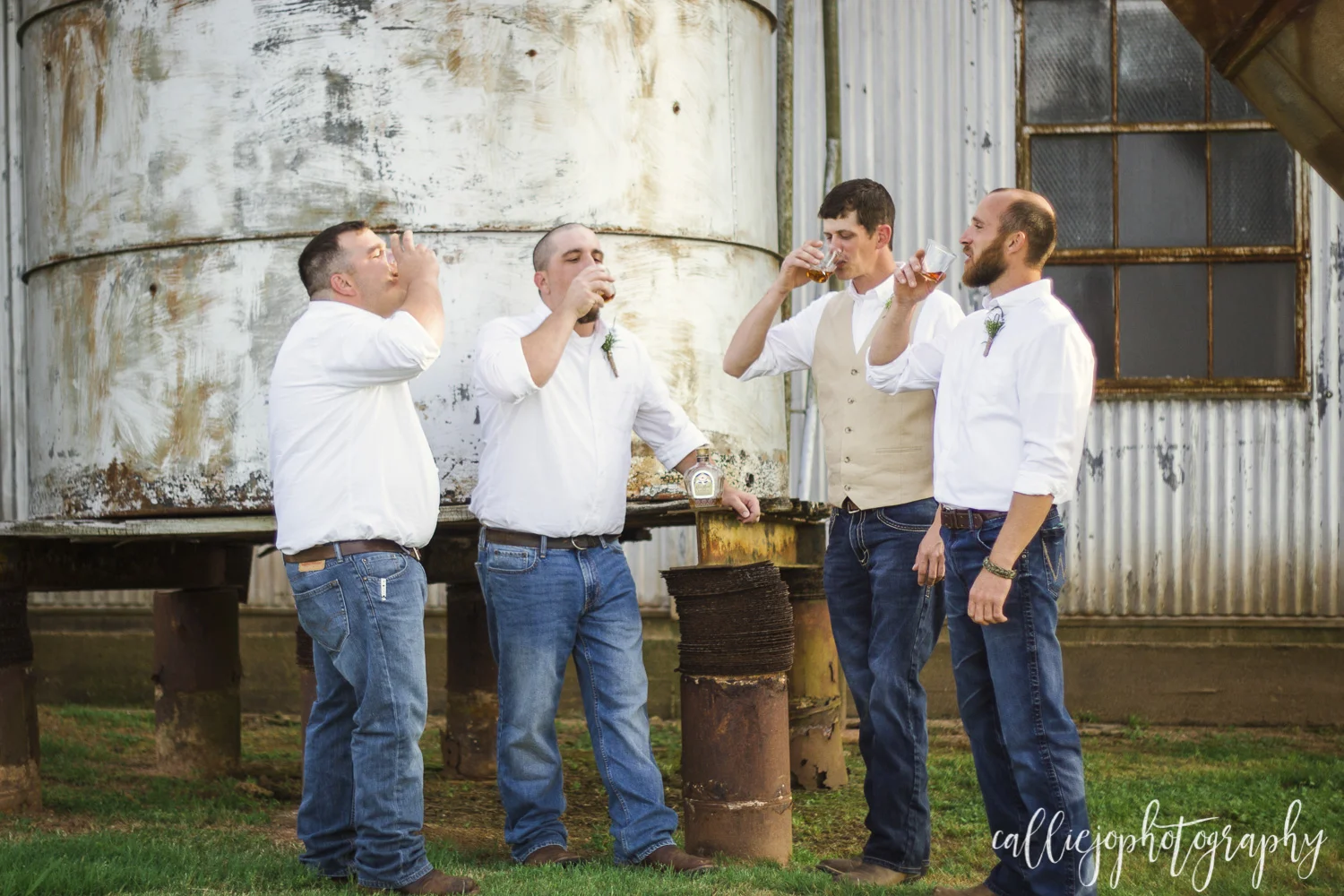 A toast to the groom with their traditional Crown to get the day started!