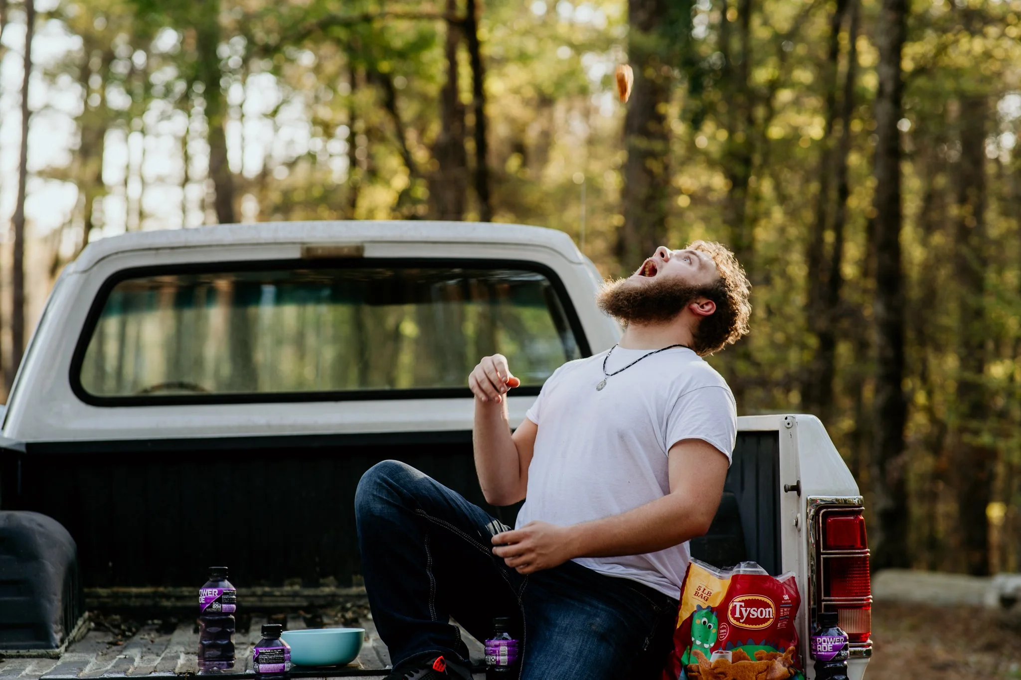 Callie, why do you ask us all the silly questions during our consult? Why? Because of this. Dino nuggets, purple Powerade, and living life at its fullest 😆 and his grandkids will get the biggest kick out of this when they see it 50 years from now LO