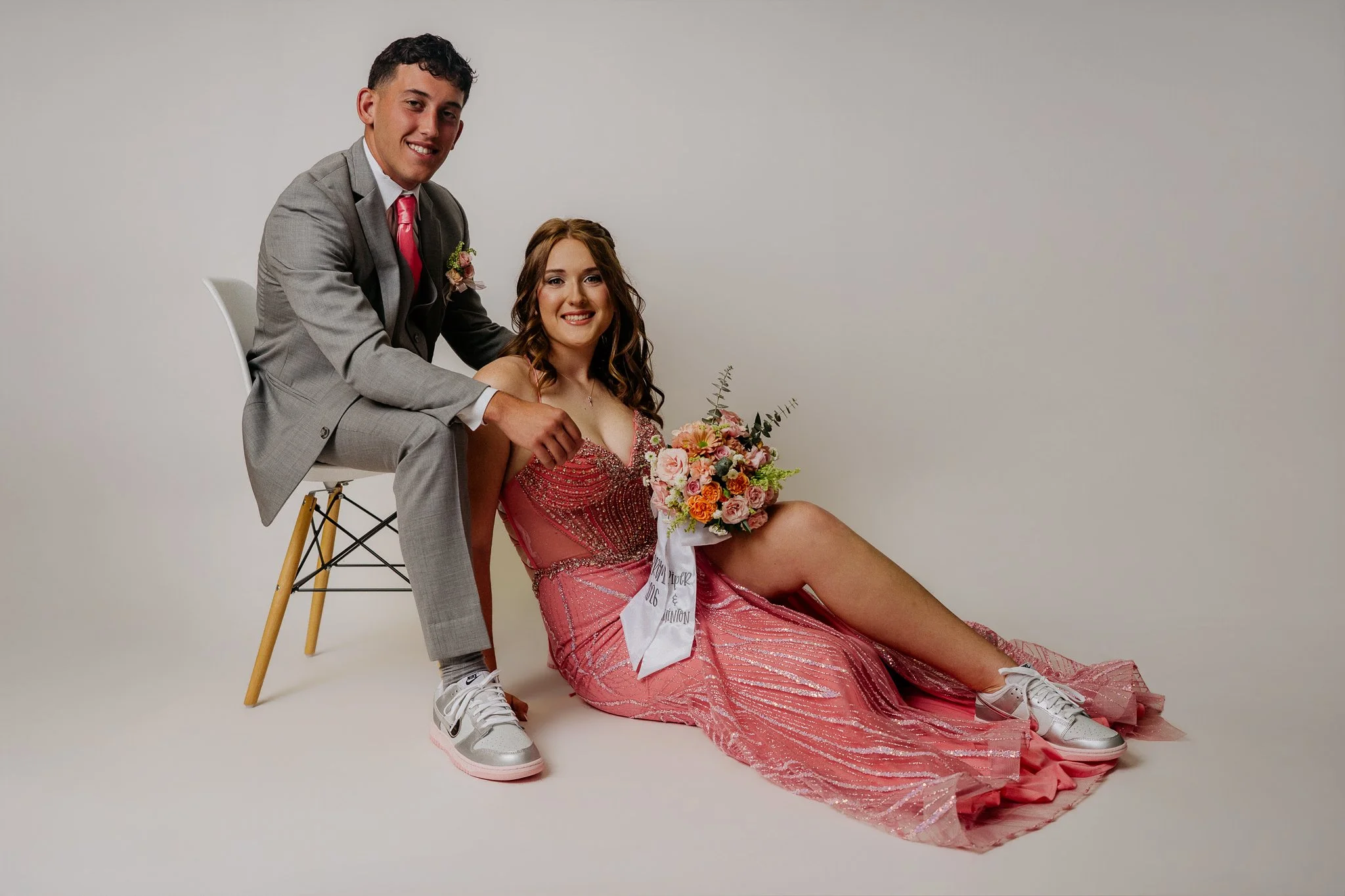 cause its all about the shoes, not the dress right? 😆🩷 loving the prom looks this year!! #prommini #calliejophotography #studiosession