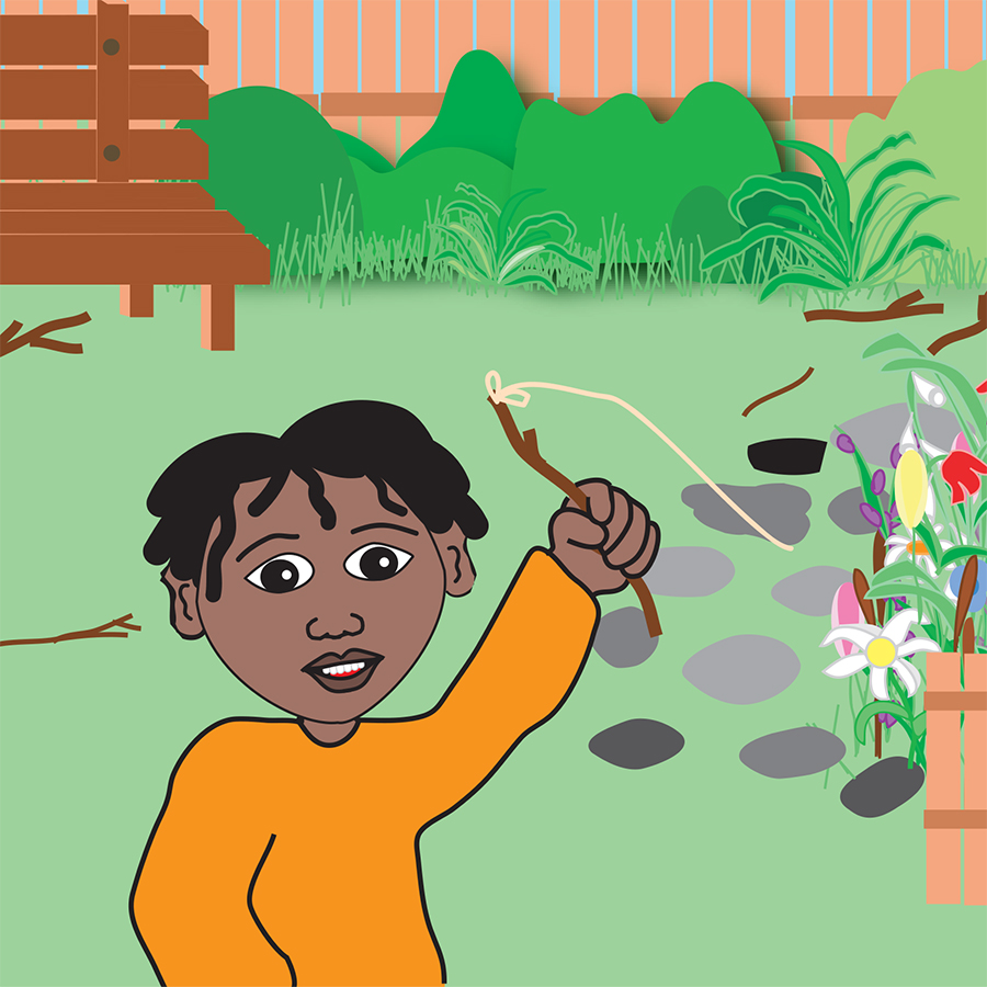 a page from theodore goes fishing
