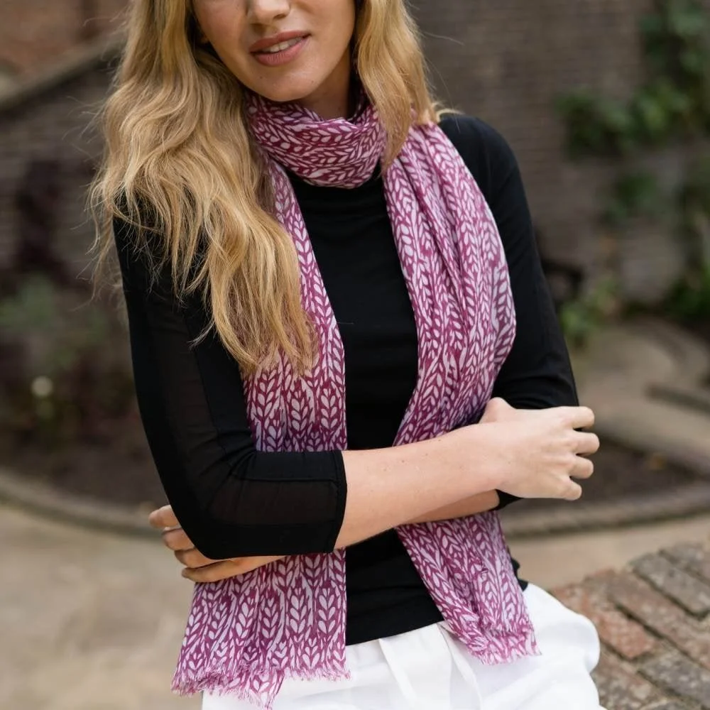wheat scarf pattern