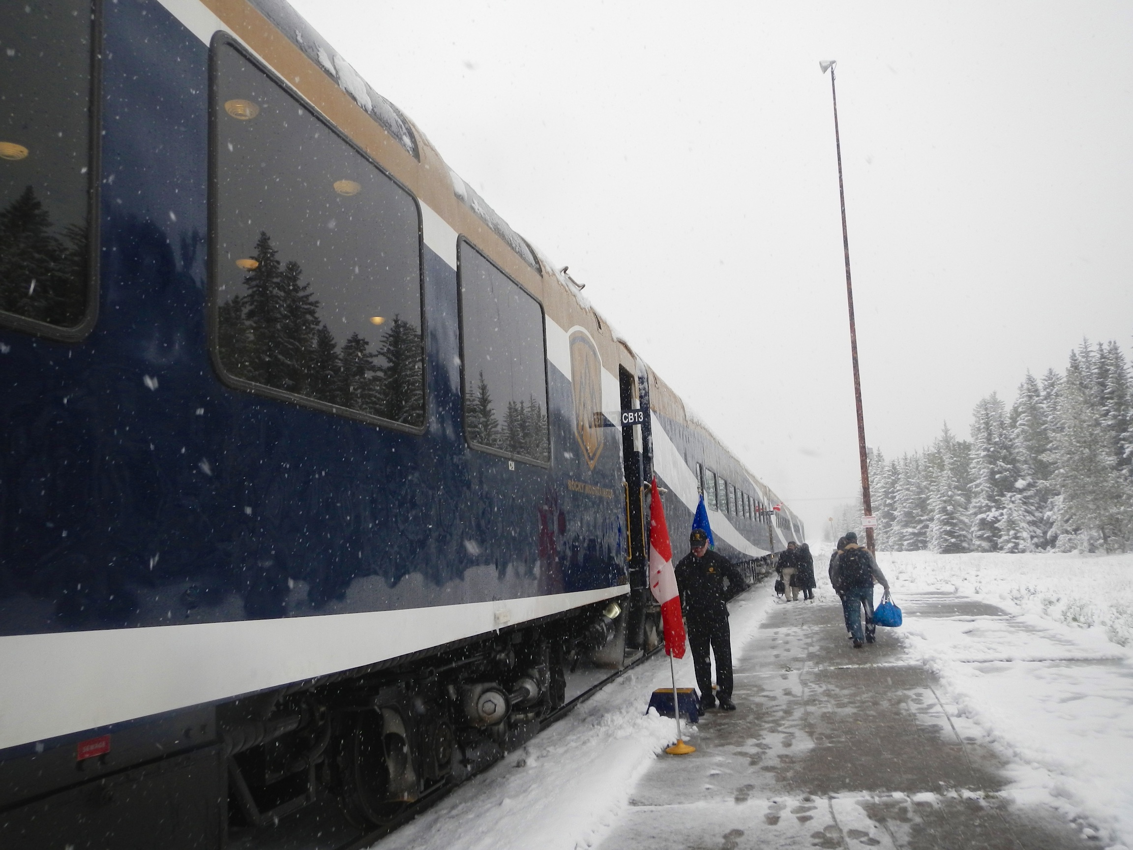  Our carriage on the Rocky Mountaineer, railway stn, Banff, Alberta, Canada 