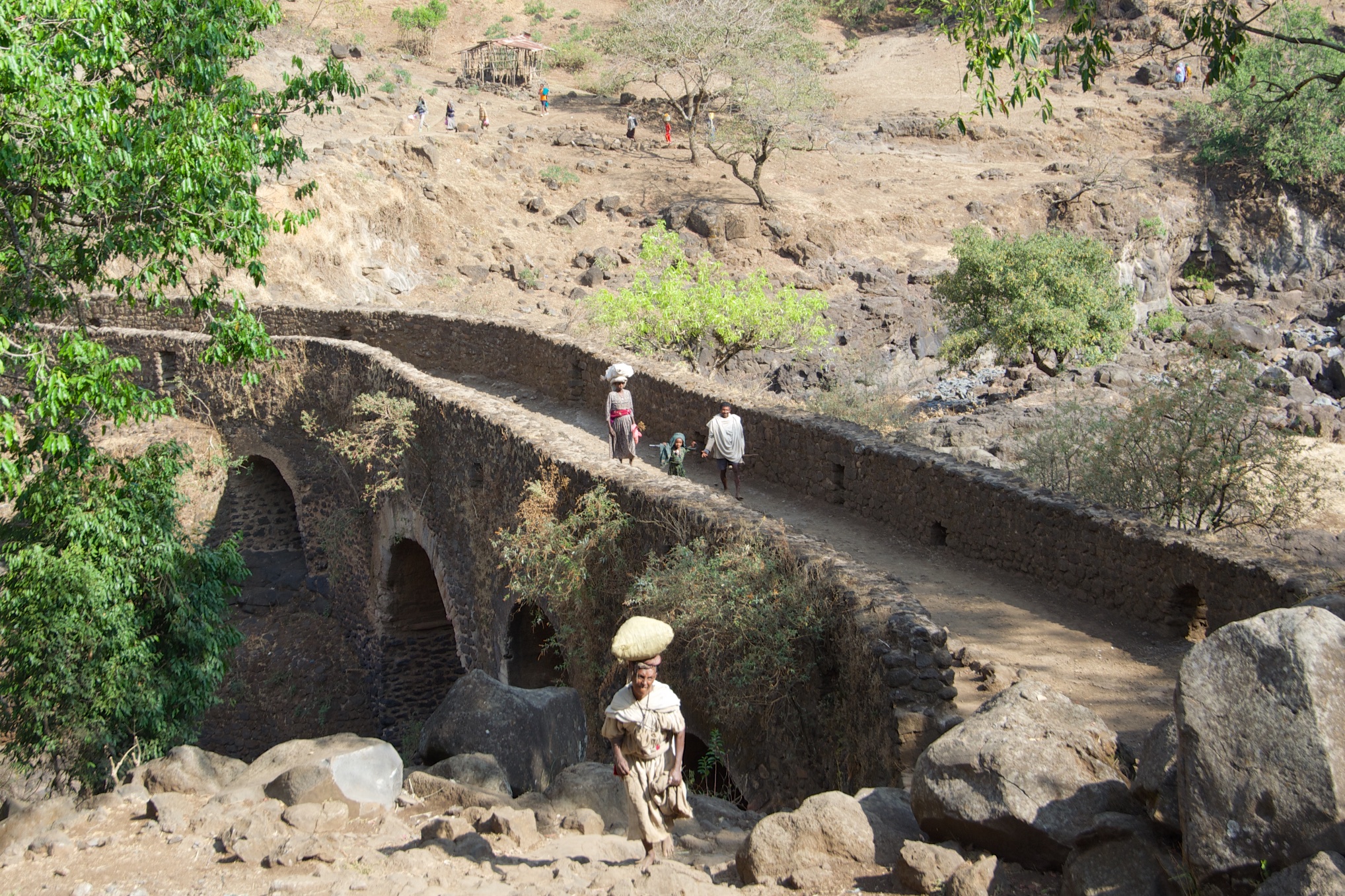  Portuguese stone bridge, path to Blue Nile Falls, Bahir Dar 