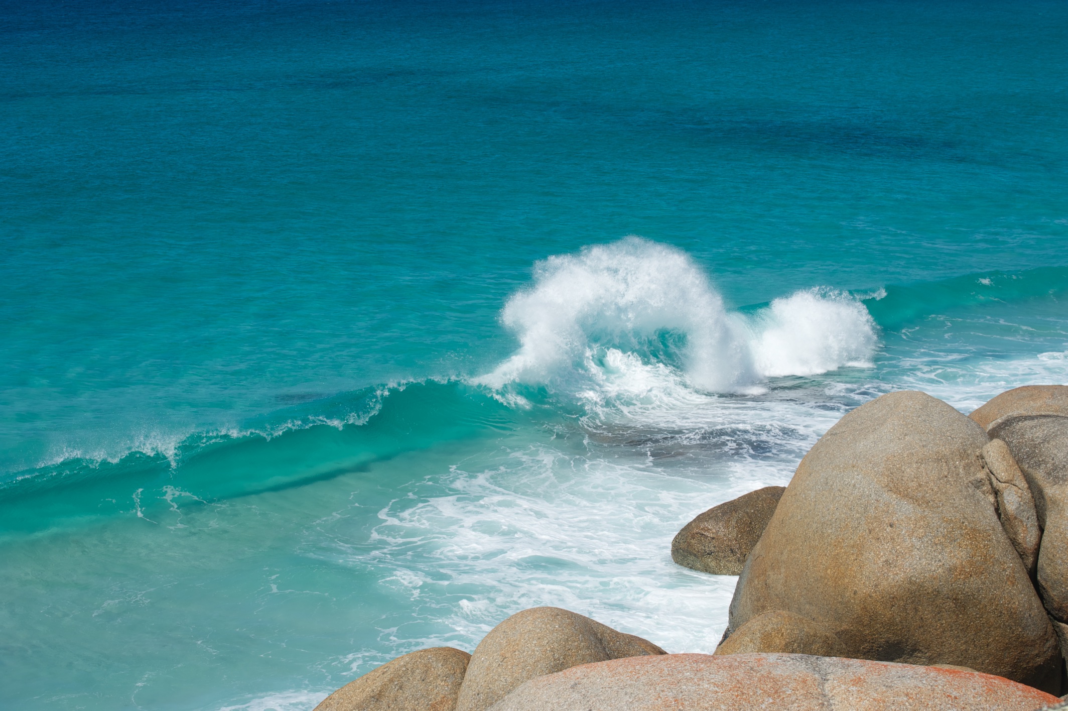 Waves breaking at Bayley Rocks, Bay of Fires