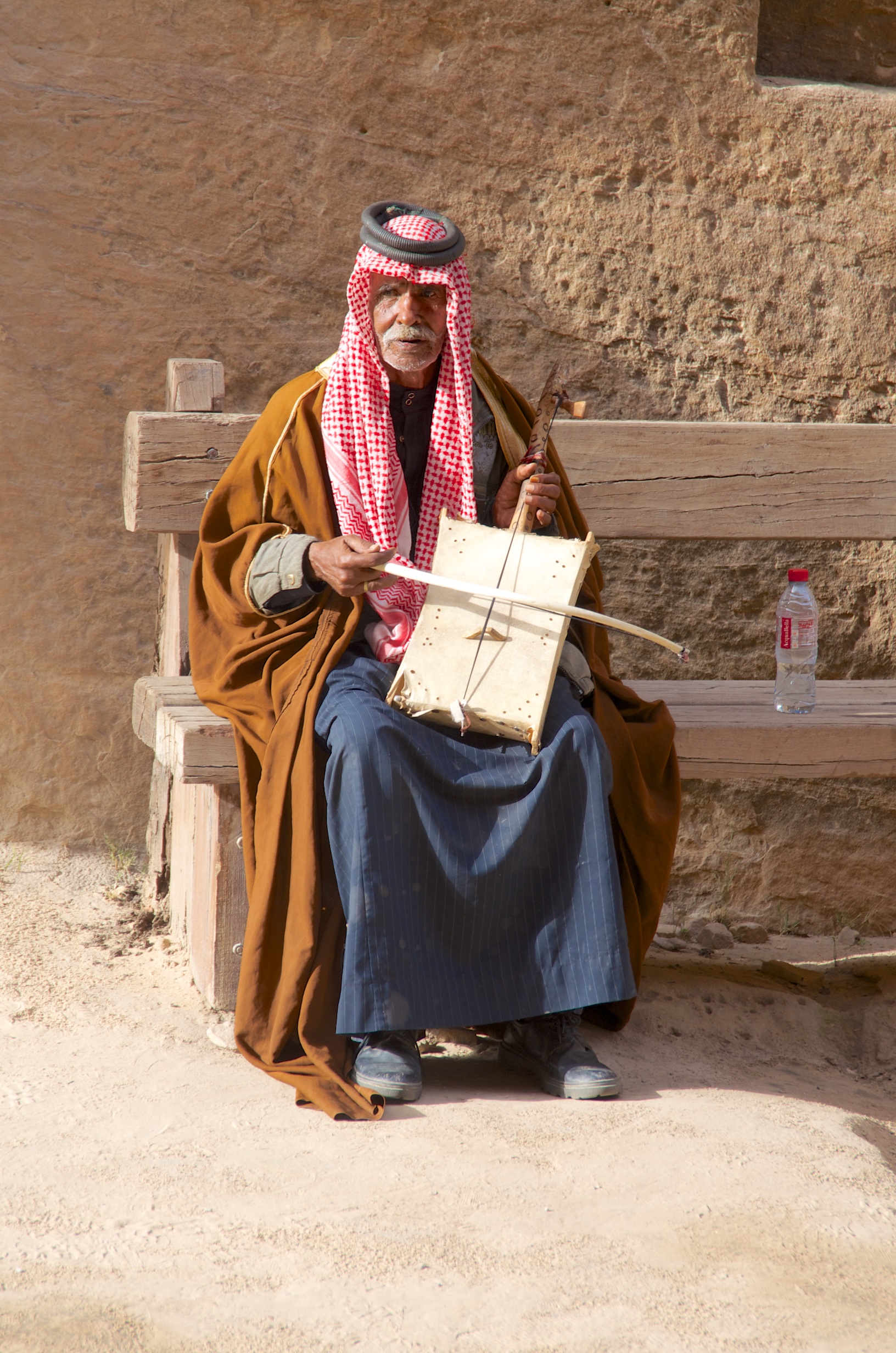  Bedouin playing musical instrument, Little Petra 