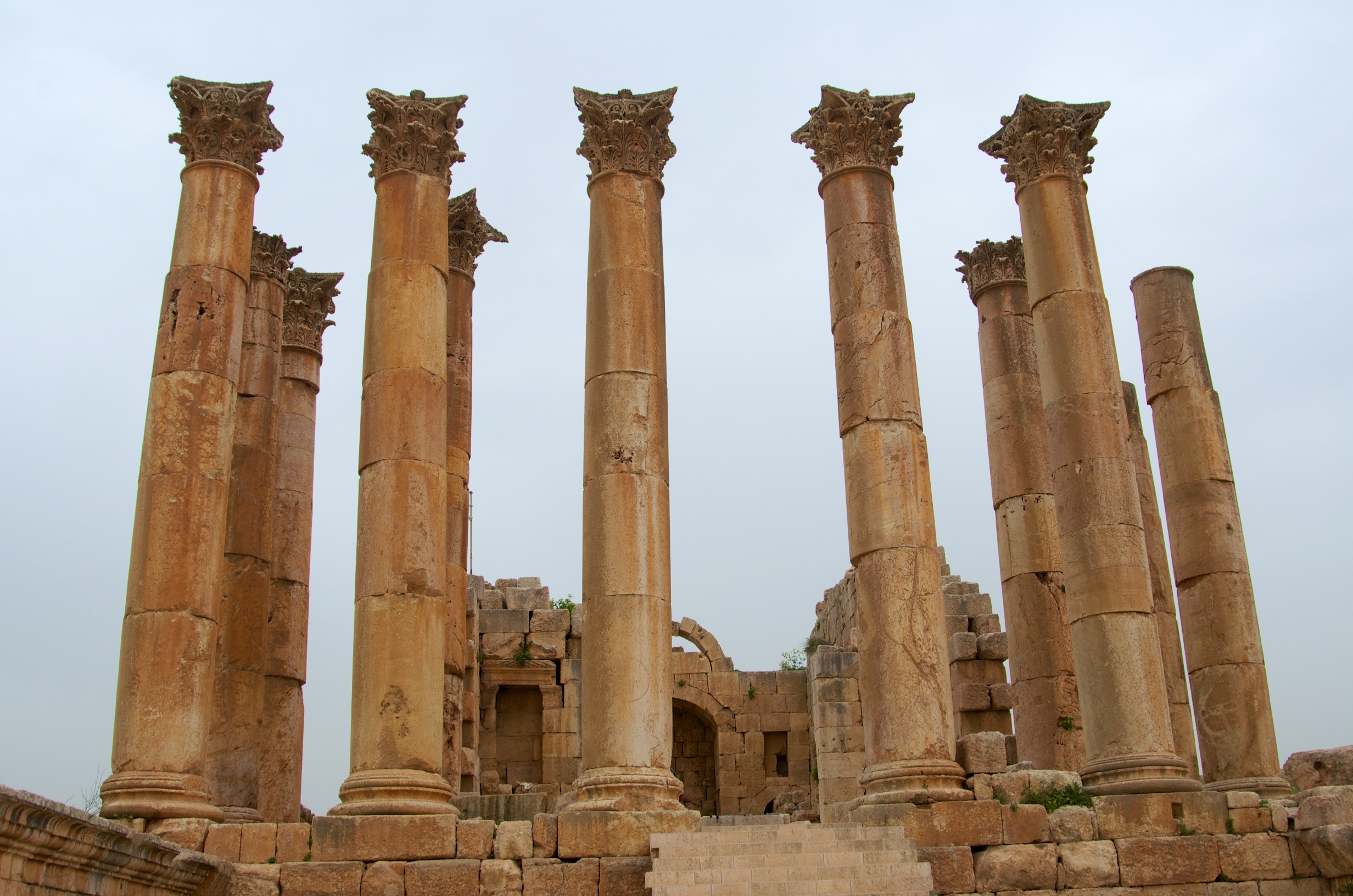  Eleven visible columns, Temple of Artemus, Jarash 
