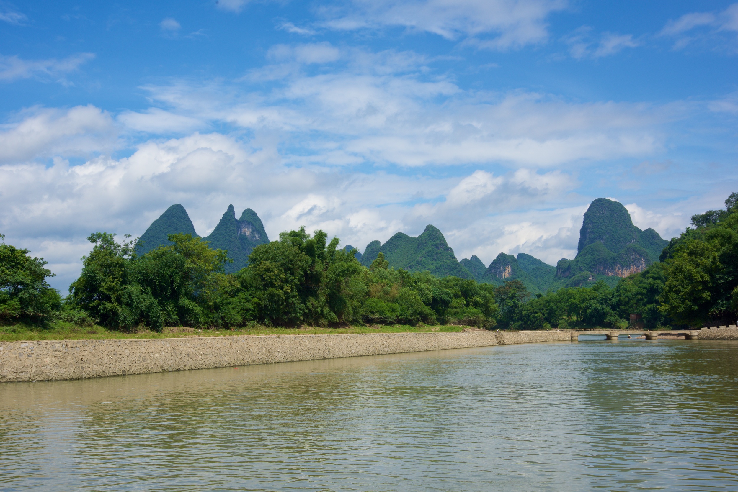  Karst mts from ferry terminal, Yangshuo 
