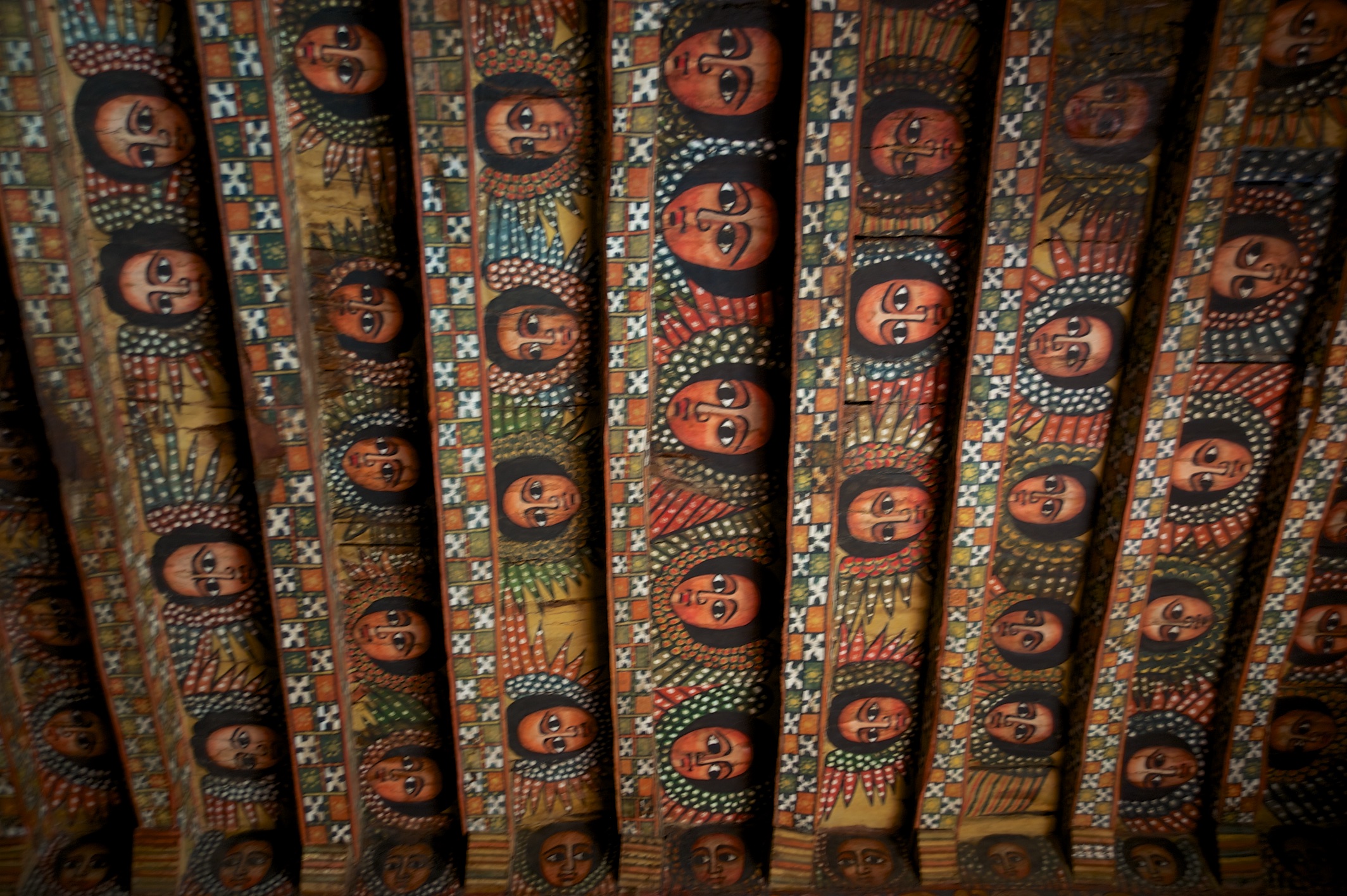  Ceiling inside Debre Birhan Selassie Church, Gondar 