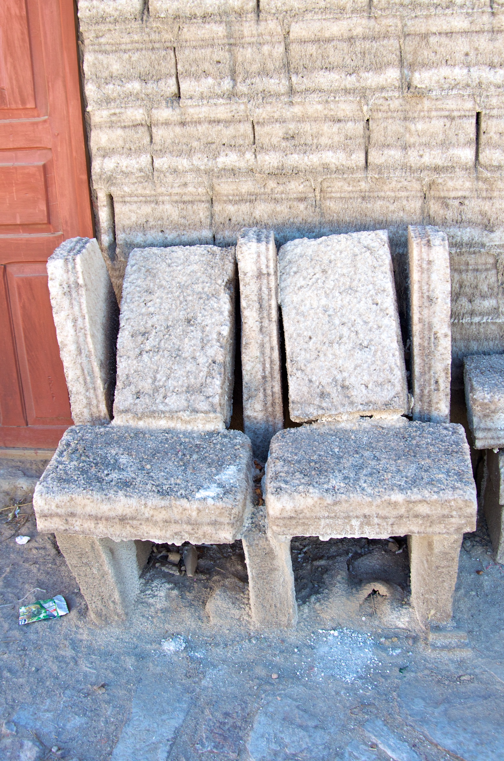  Salt chairs, village near Uyuni, Salar de Uyuni, Bolivia 
