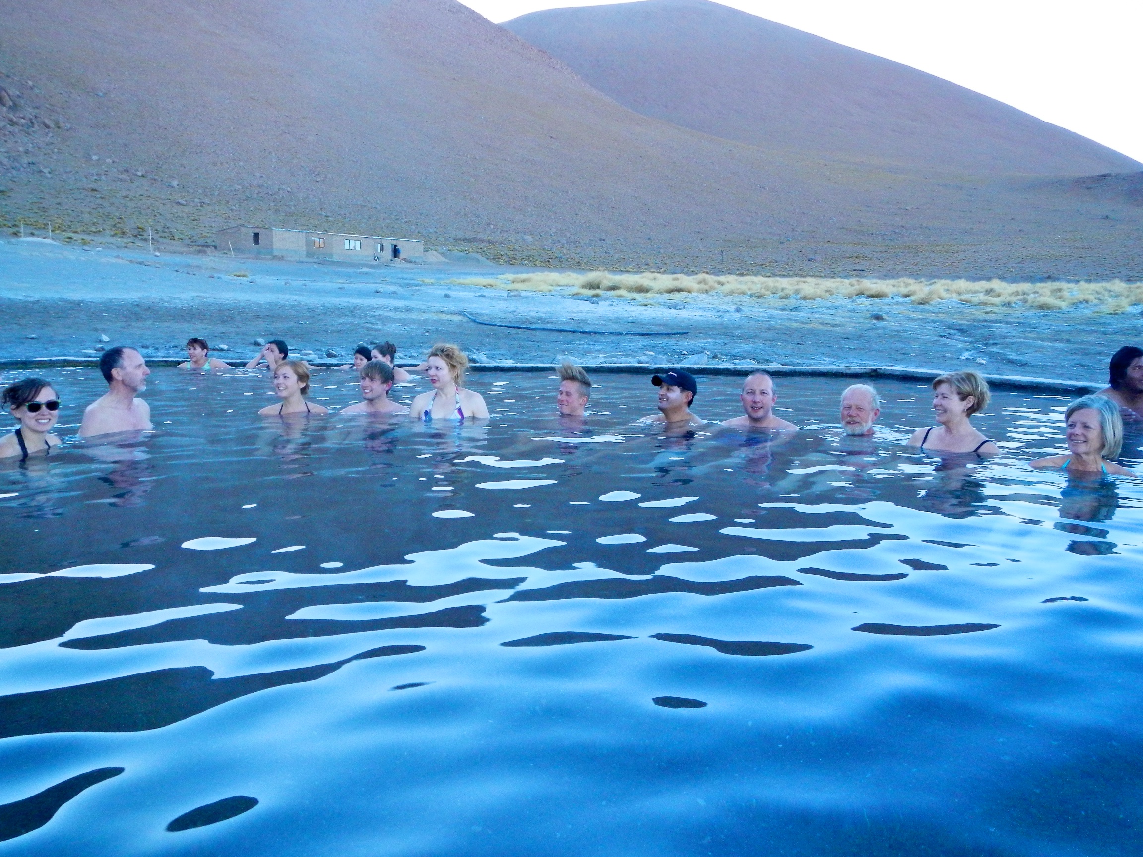  Group in hot spring, Eduardo Avaroa National Park, Bolivia 