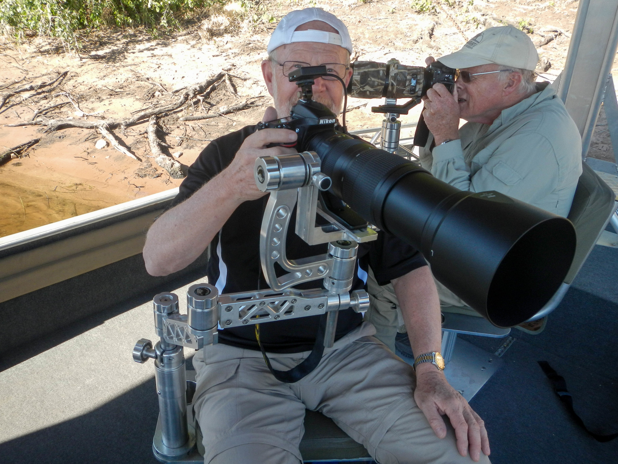 Tony with Gimpro camera mount, Chobe NP, Botswana