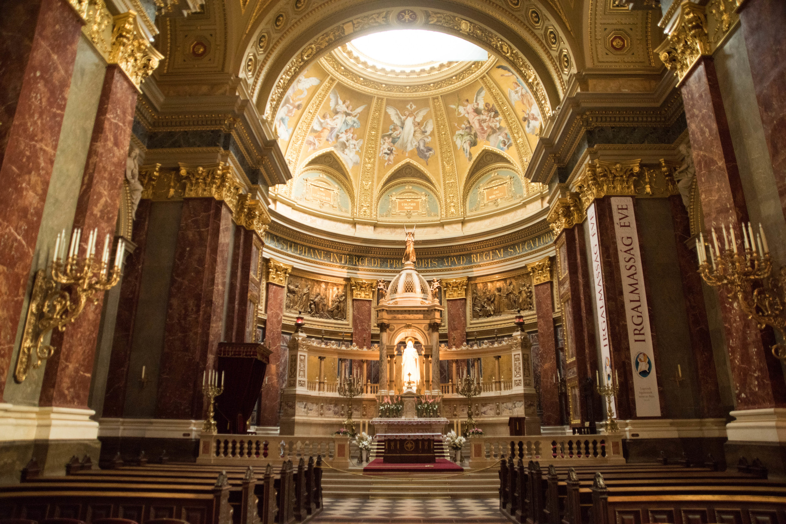 Inside Bascilica of Saint Stephen, Budapest, Hungary