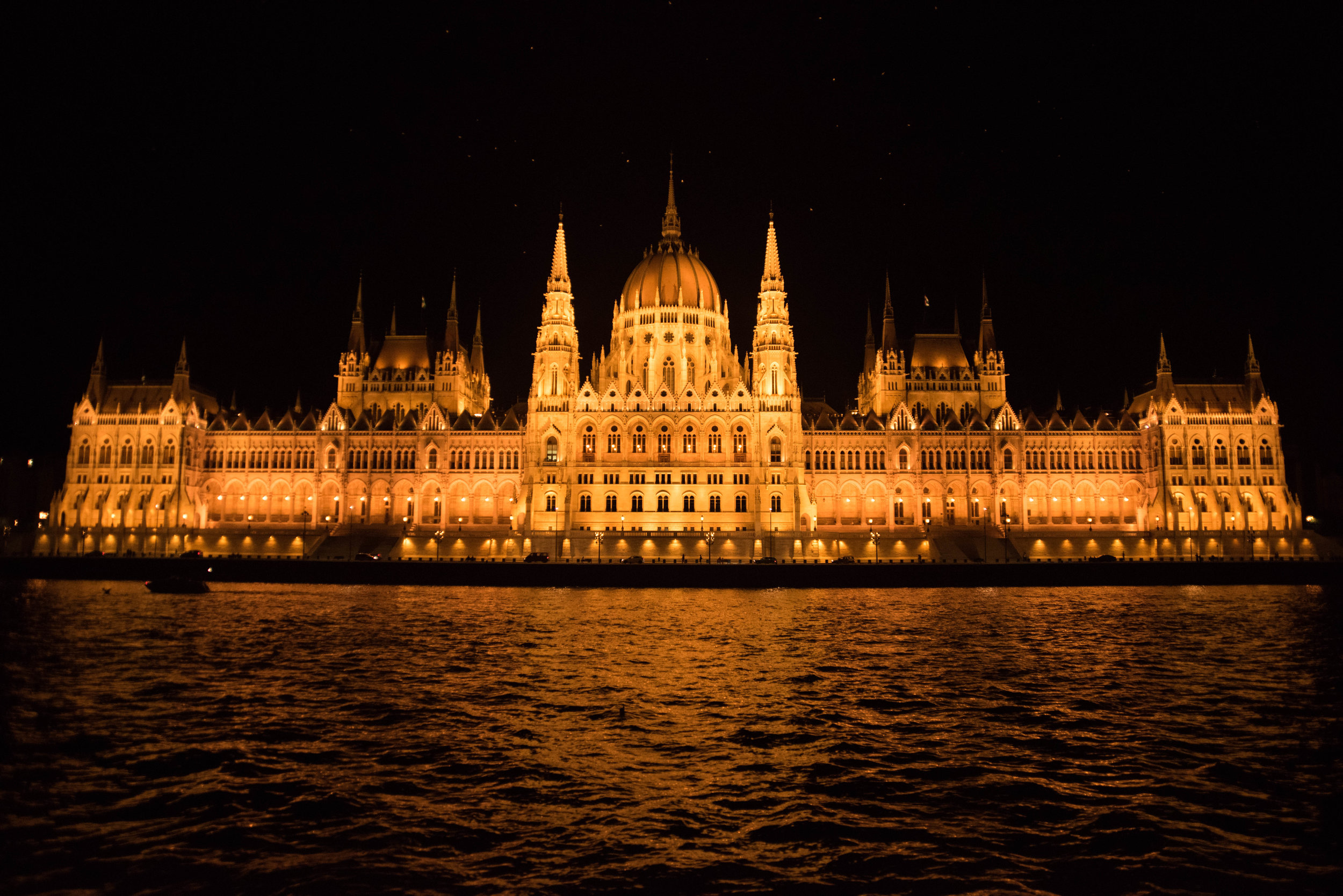 Parliament at night, Budapest, Hungary