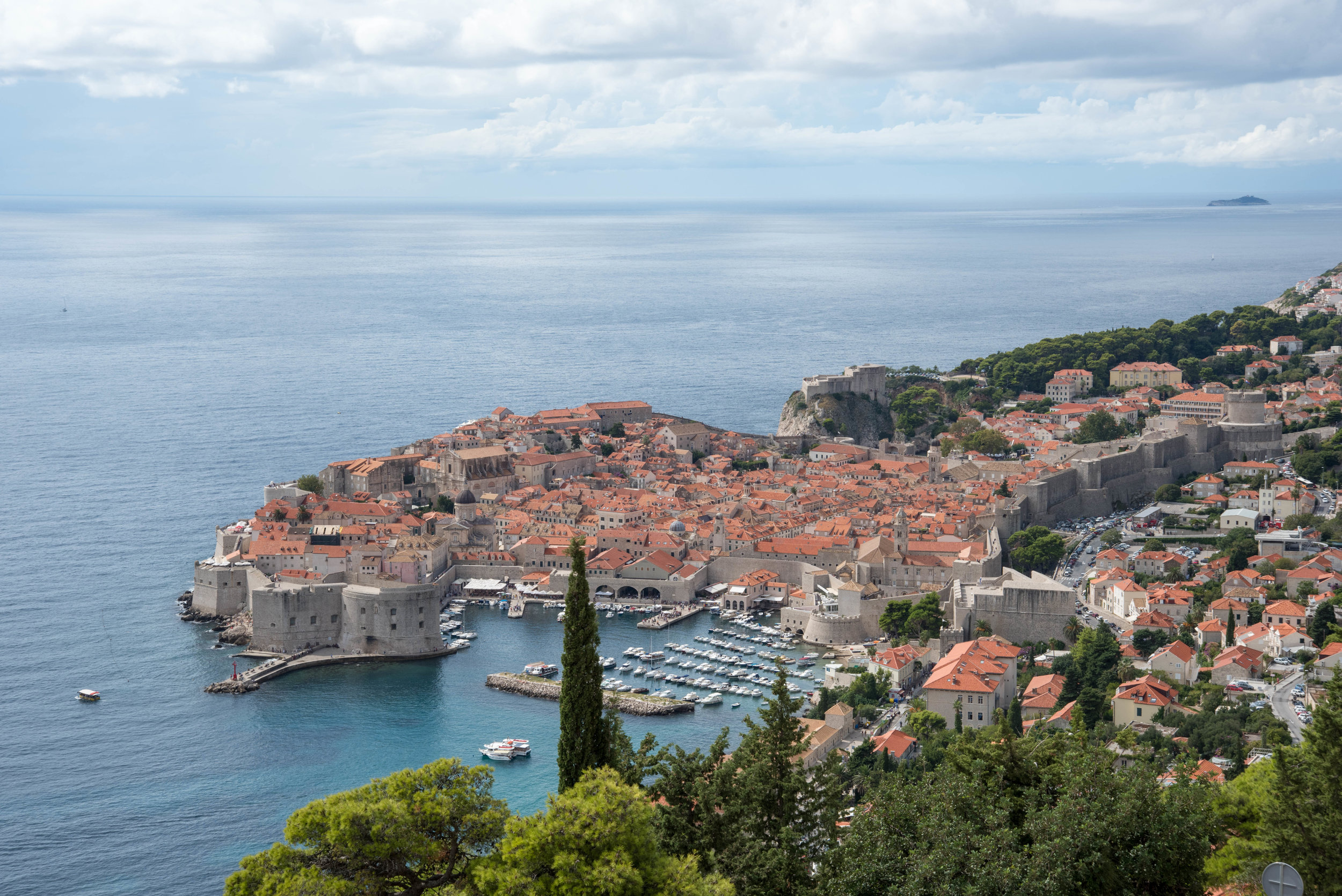 View over Dubrovnik old town, Croatia
