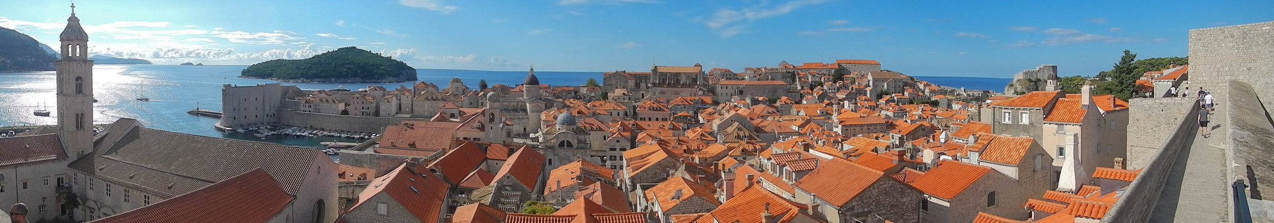 Panorama from town wall, Dubrovnik old town, Croatia