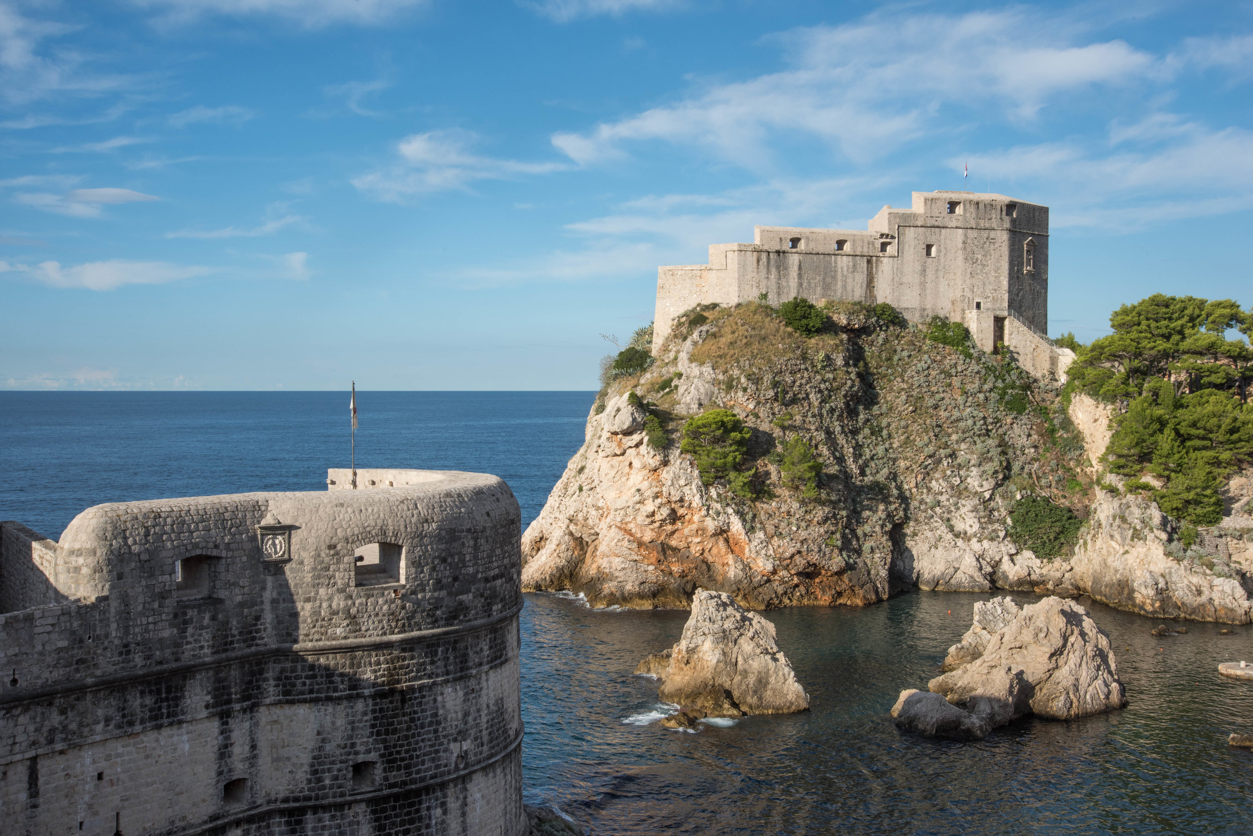 Fort Lovrijenac from town wall, Dubrovnik old town, Croatia