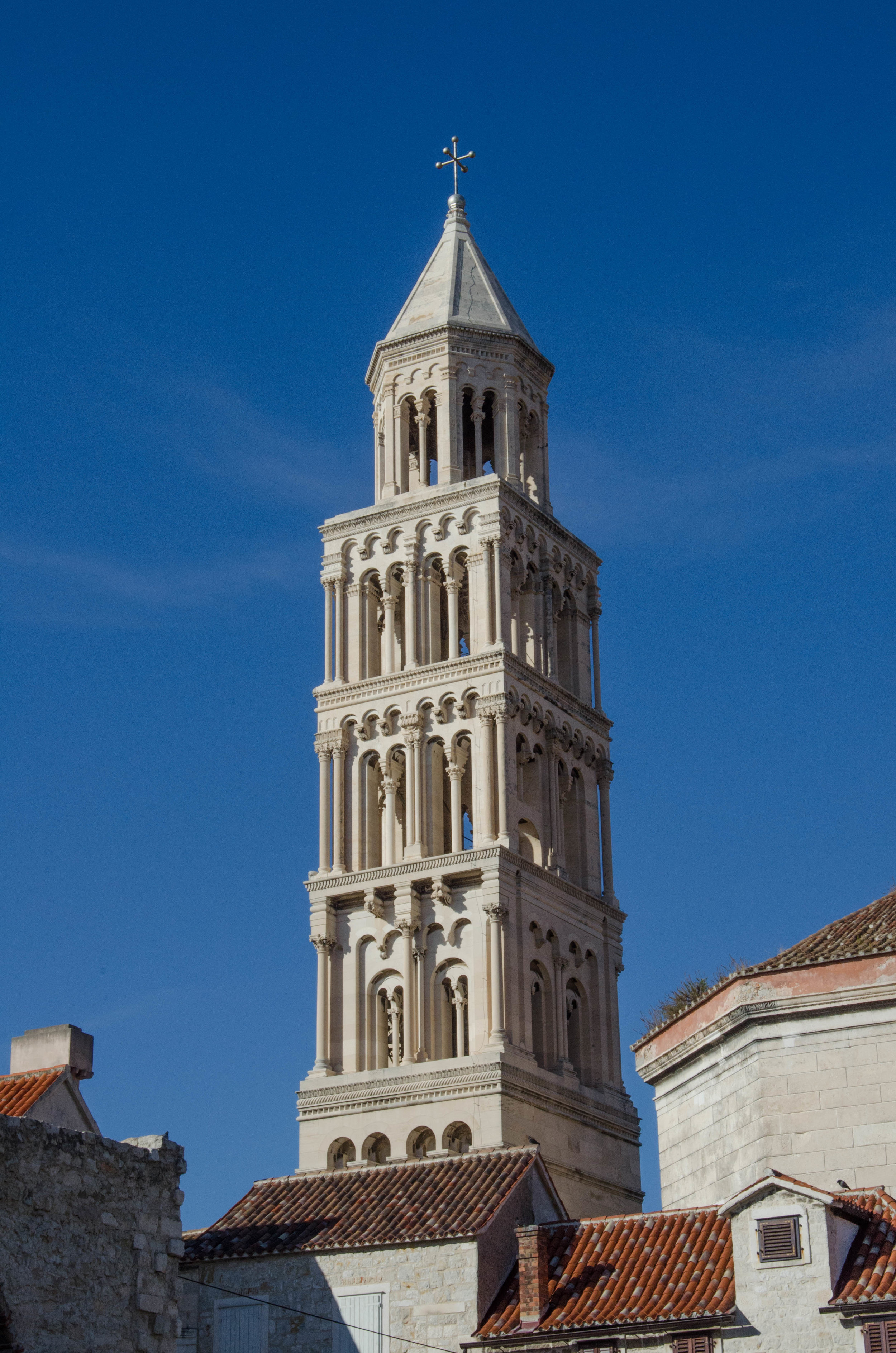 The bell tower (campanile) of the Cathedral, Old City, Split, Croatia