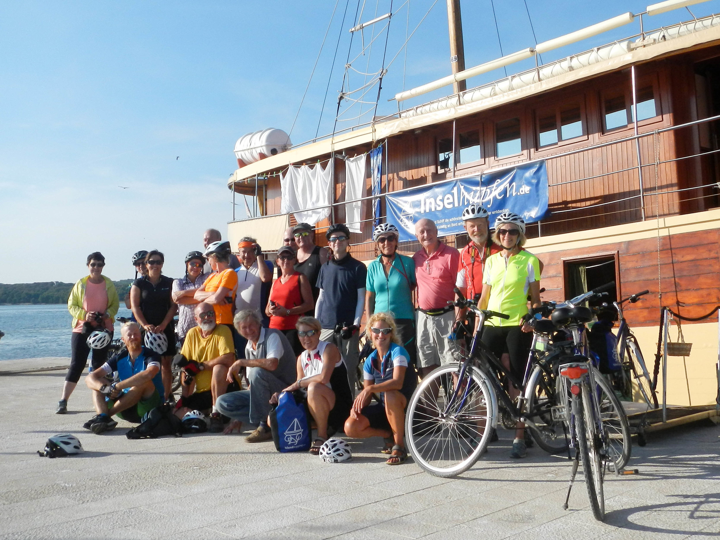 Cycle group by MV Tarin, Pula, Istria, Croatia