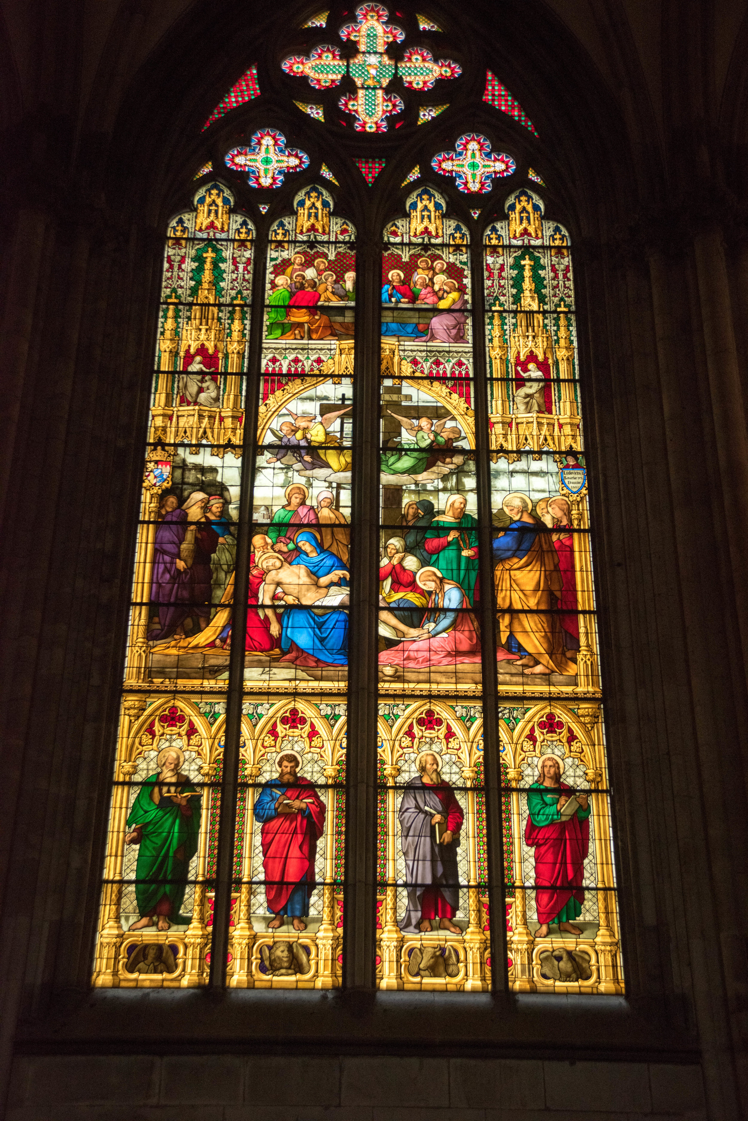 Stained glass window, Inside The Cathedral, Cologne, Germany