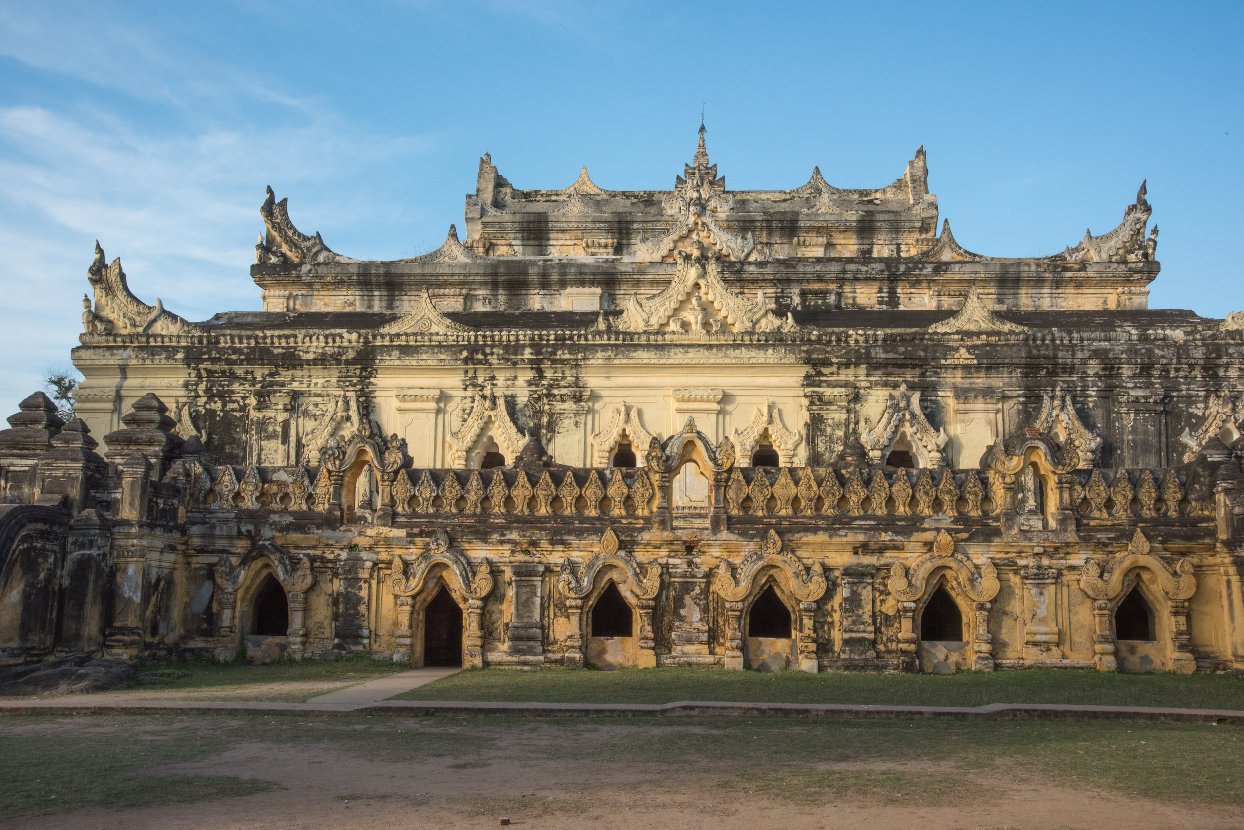 Maha Aung Mye Bom San Brick Monastery, Inwa, Mandalay Region, Myanmar