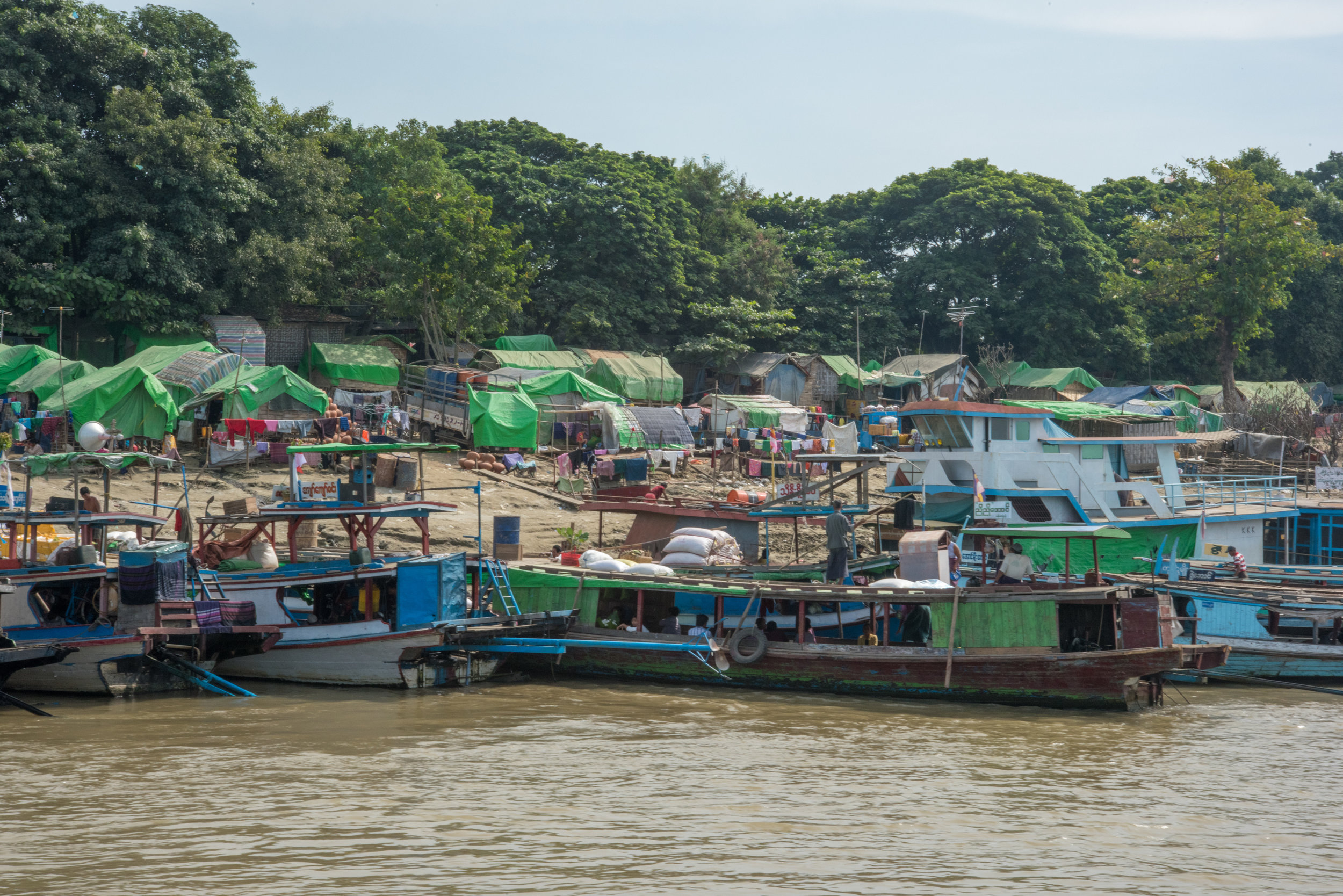 Harbour, Irrawaddy River, Mandalay, Myanmar