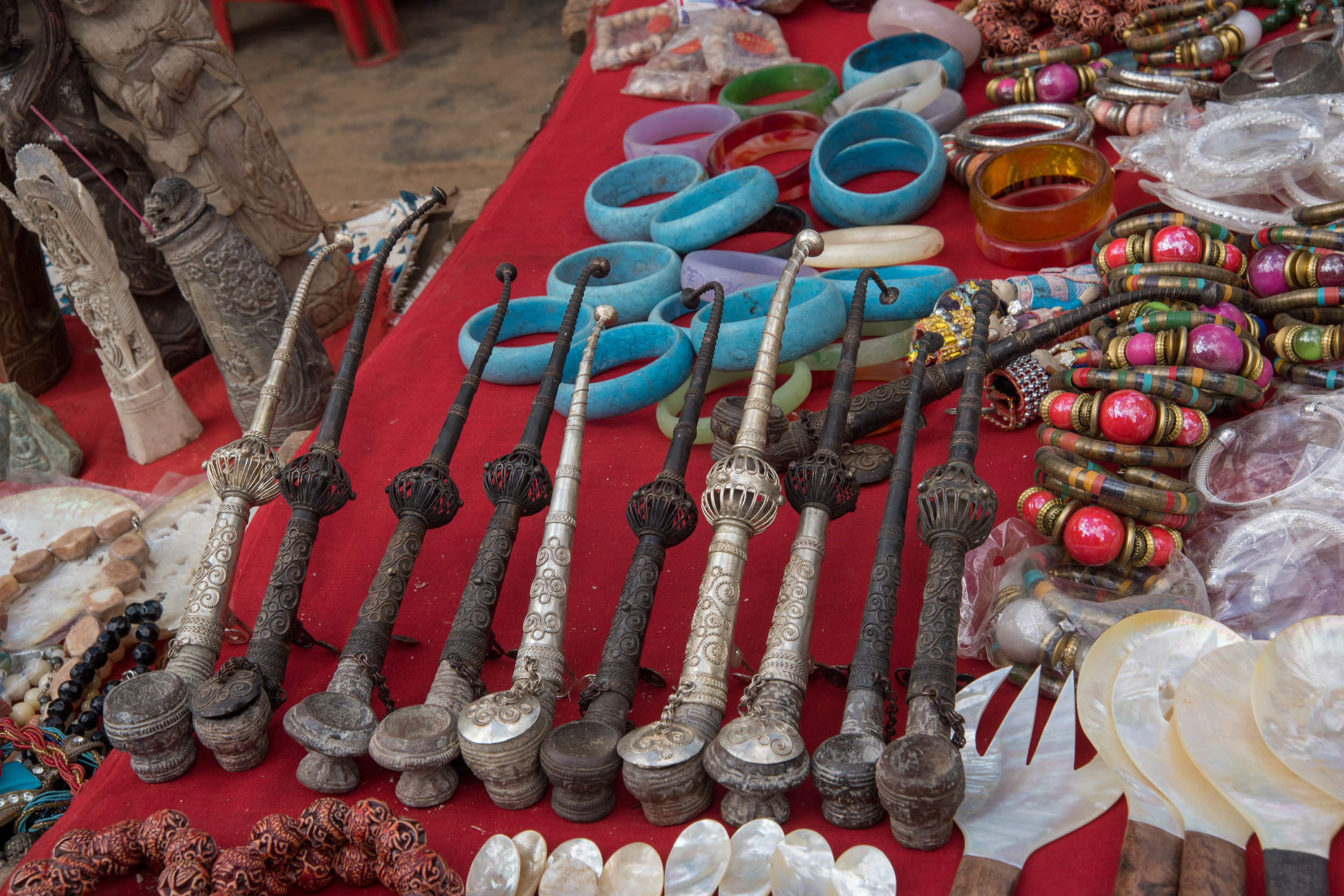 Pipes at HeHo market, Myanmar