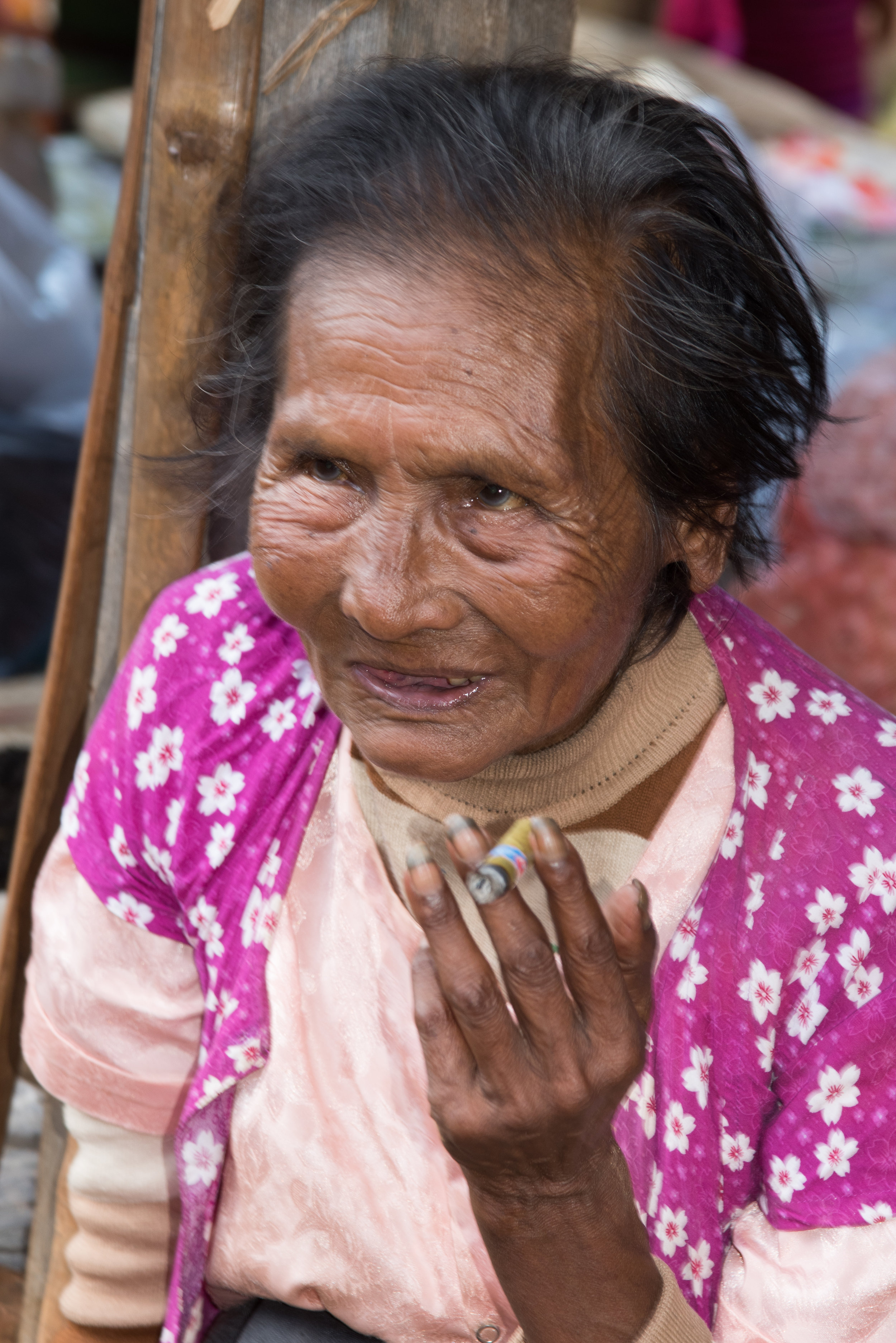 Lady (Portrait shot), HeHo market, Myanmar