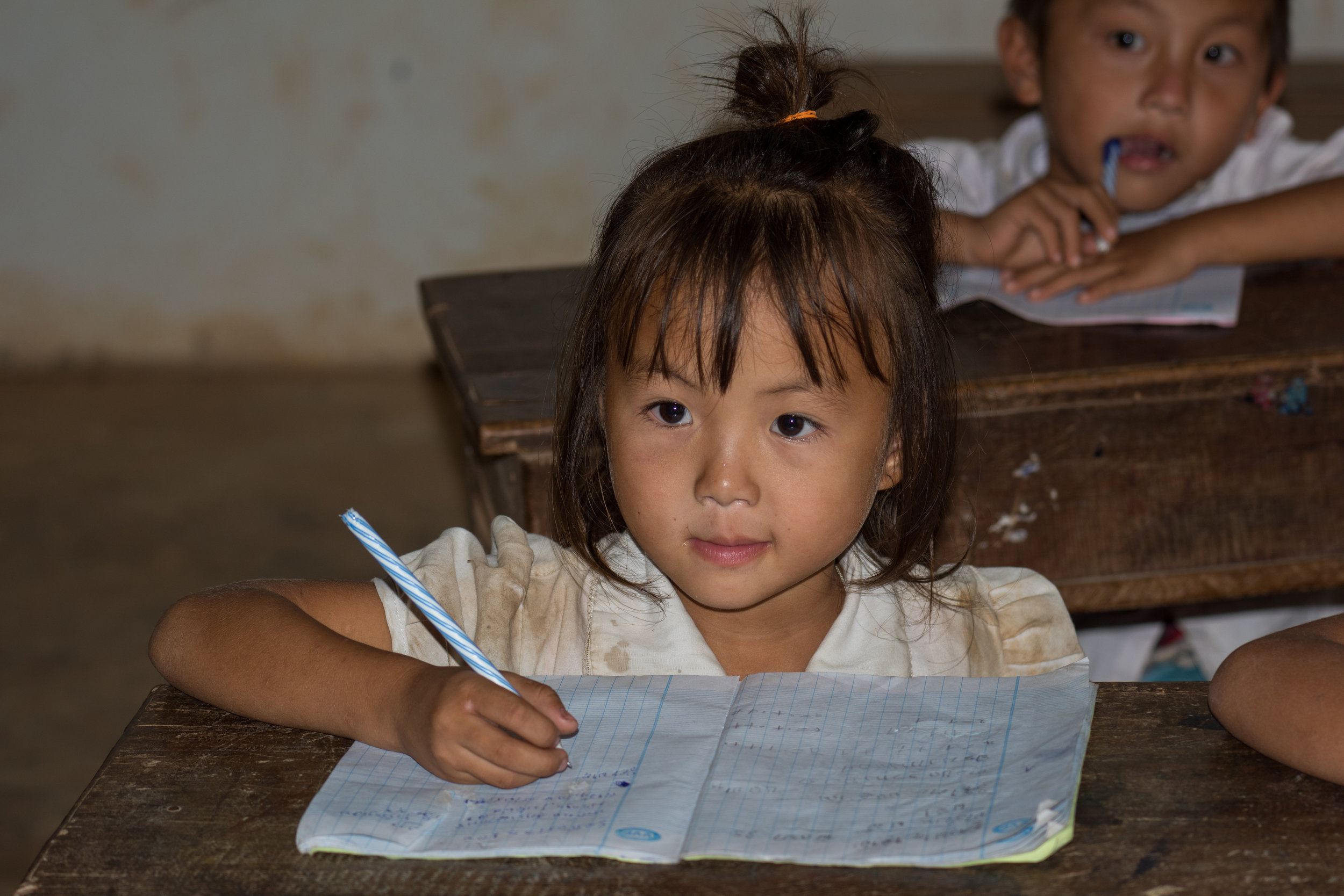 School child, Phone Ngeun, Vang Vieng, Laos
