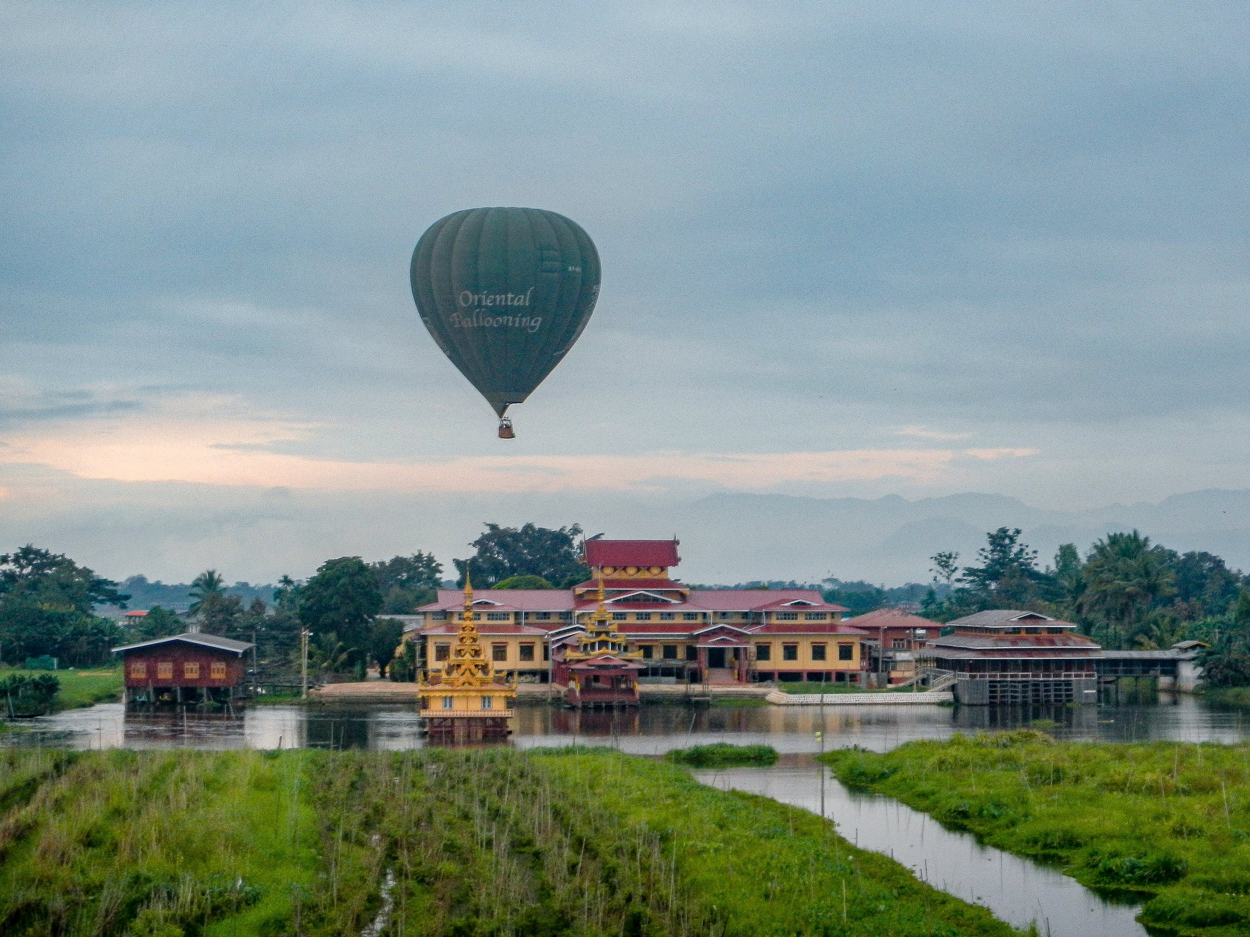 Oriental Ballooning hot-air balloon, Inle Lake, Myanmar