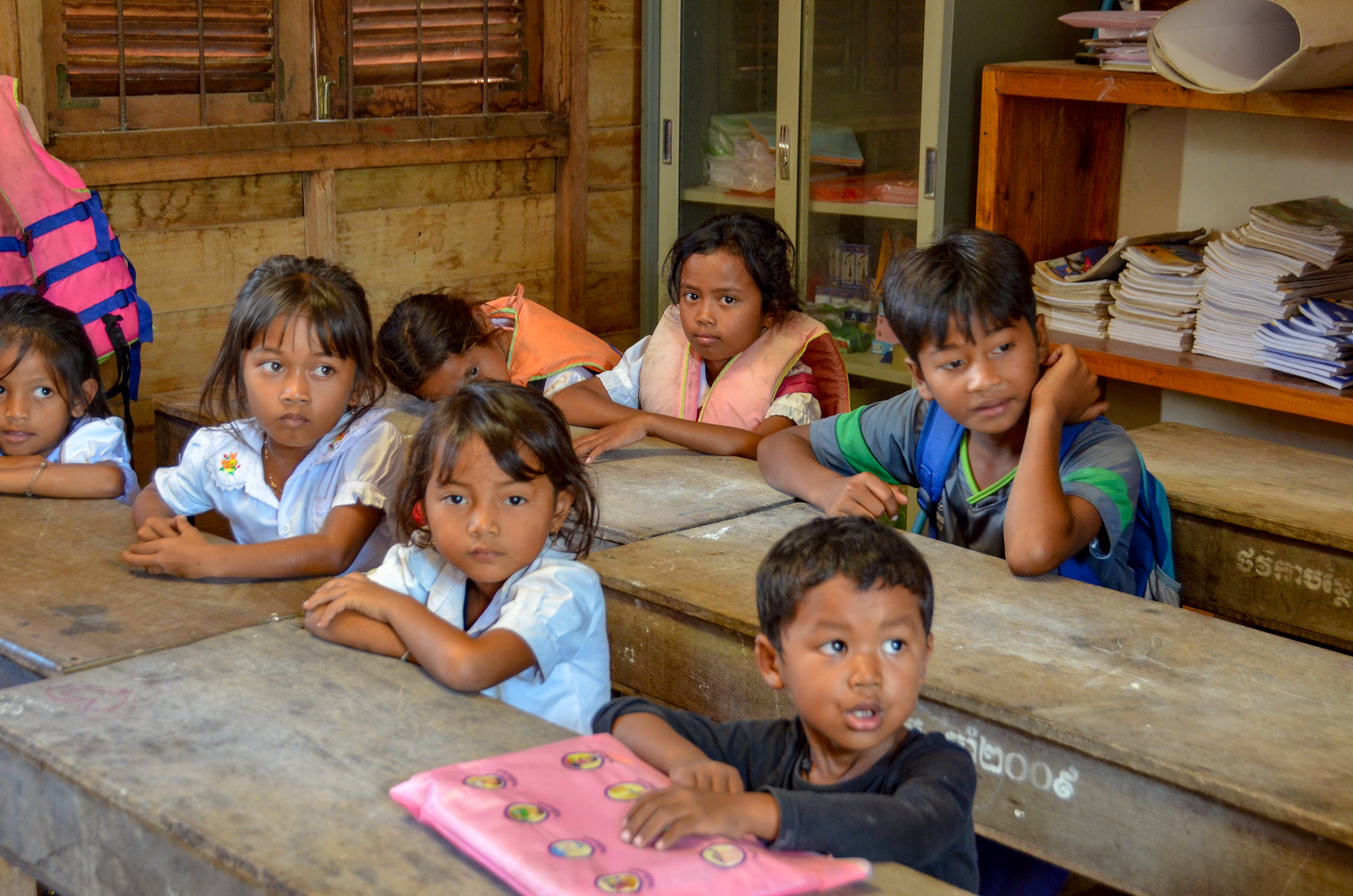 Students, Koh Kong Knong Village, Cardamom Mountains, Cambodia