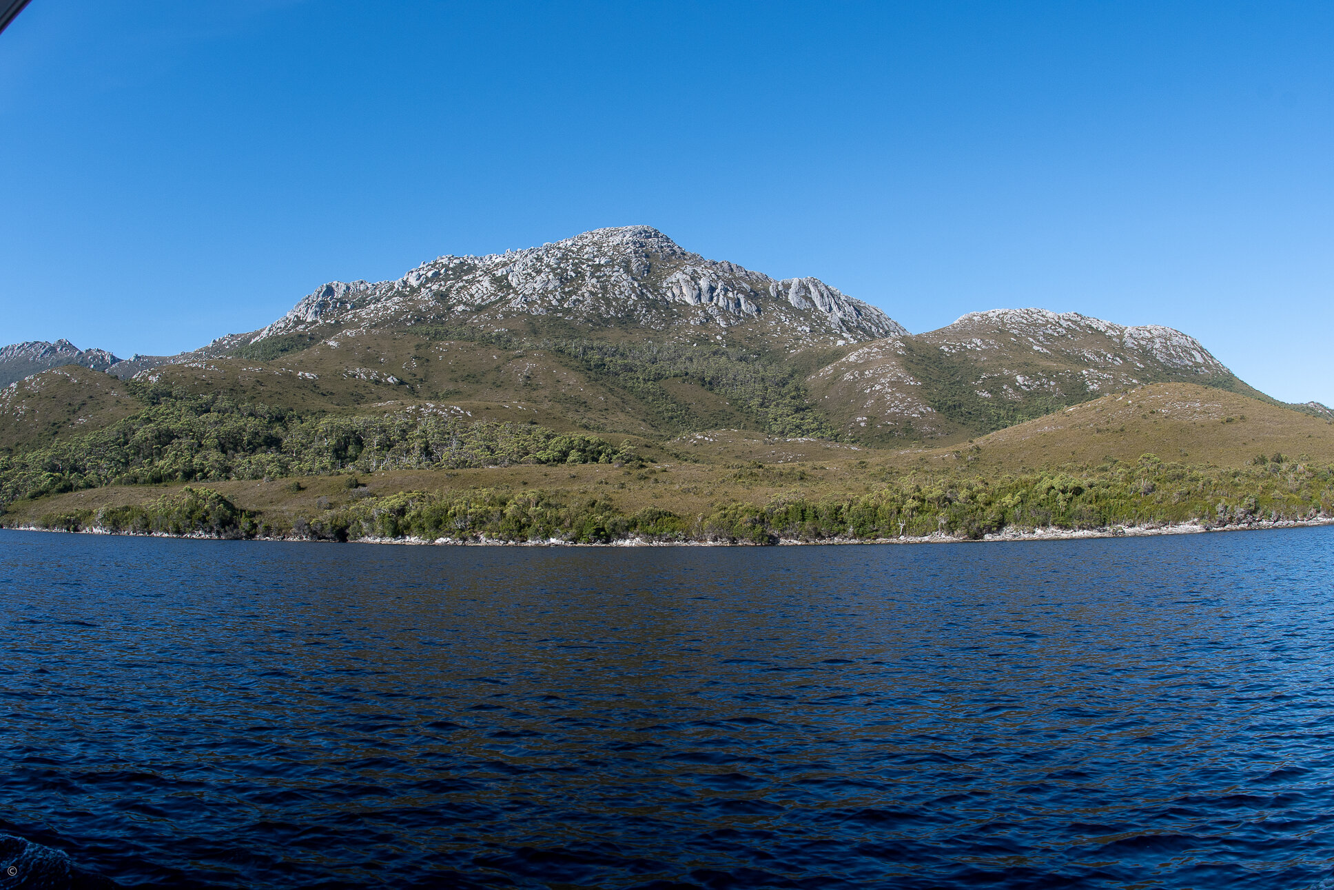 Mt Rugby from Ila Bay, Bathurst Harbour