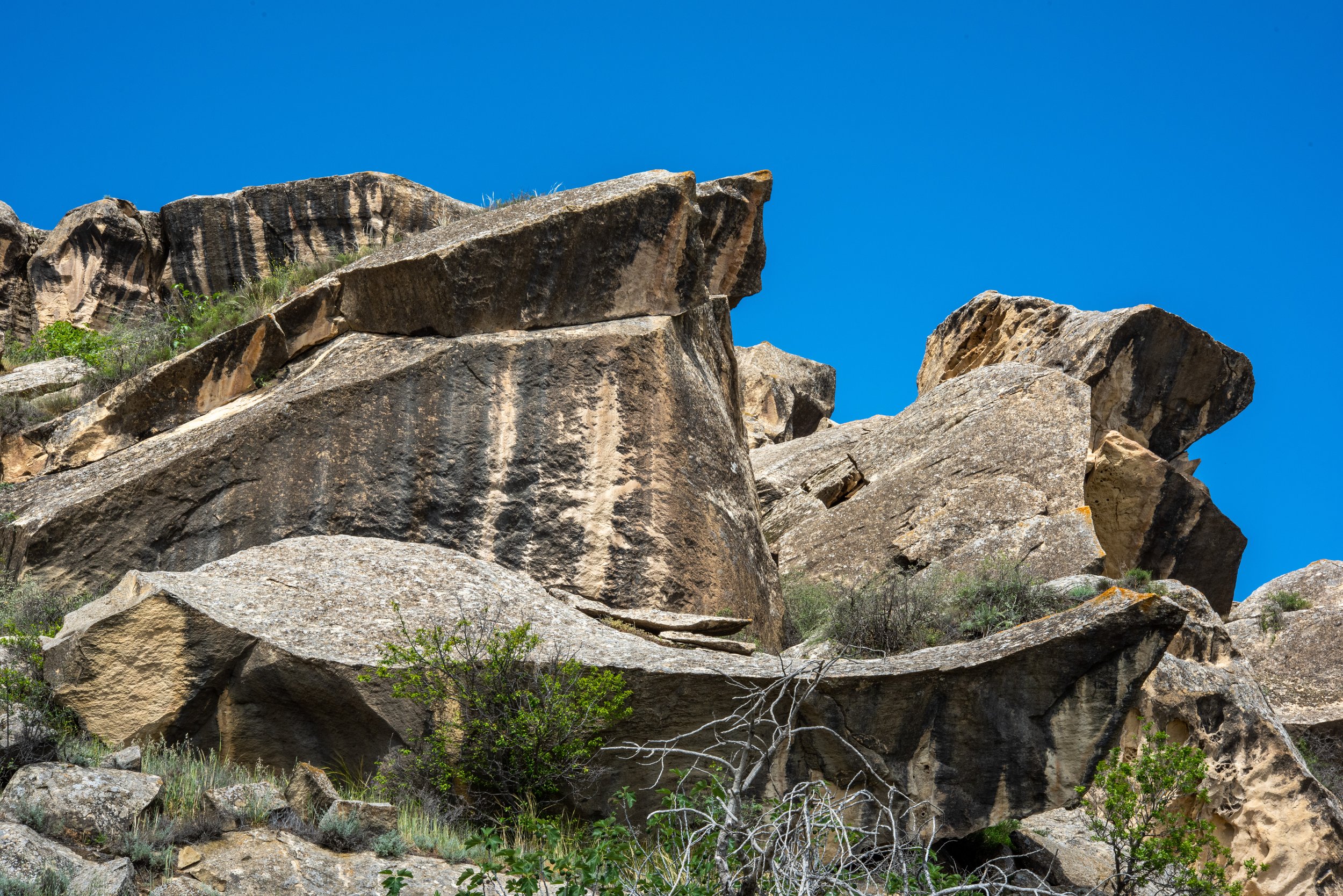 Rock formations, Gobustan, Azerbaijan